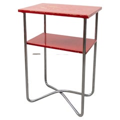 Bauhaus Tubular Steel Side Table by Karel Ort for Gottwald