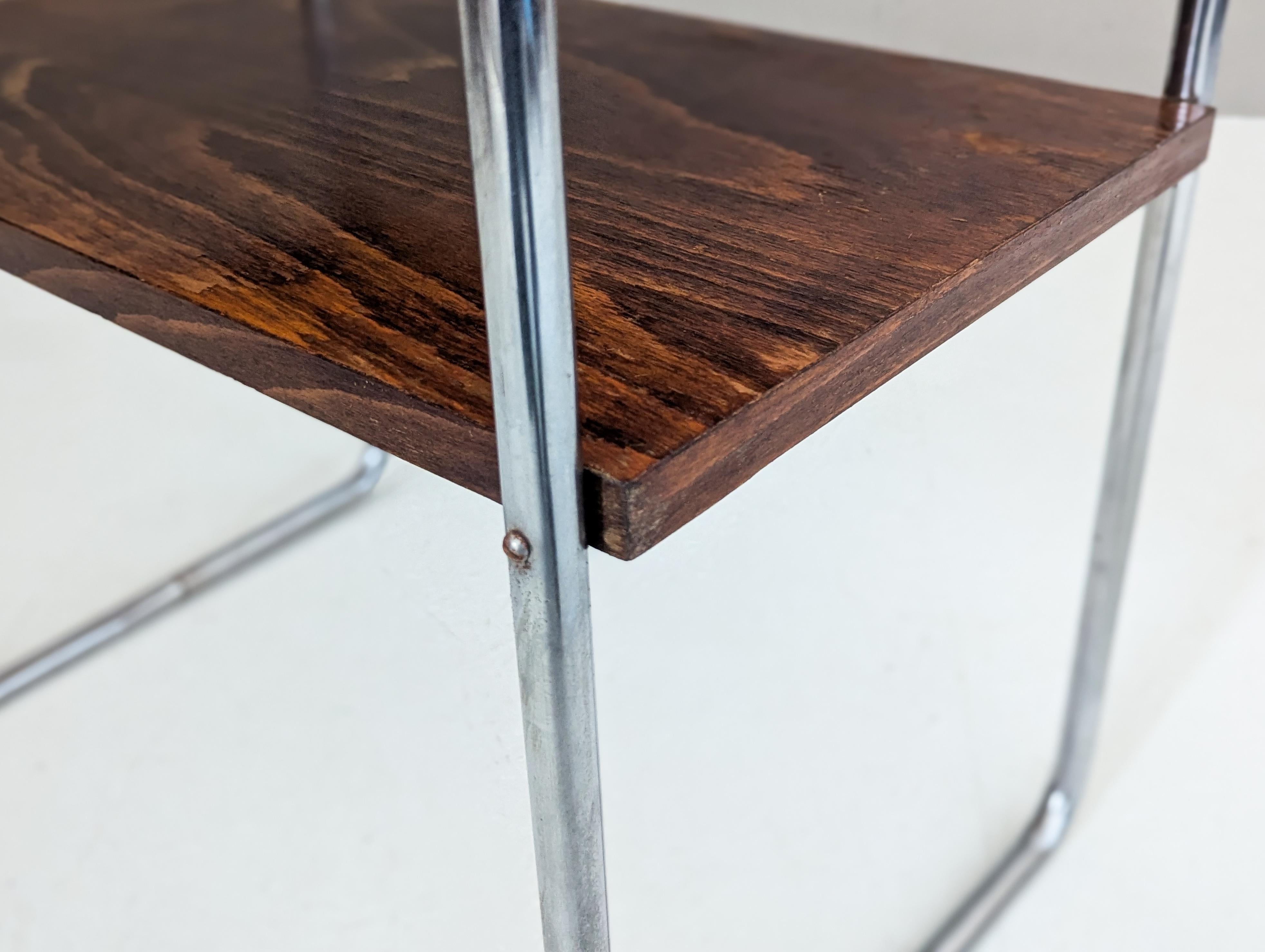 Table d'appoint en tube d'acier Bauhaus, modèle B 12, par Marcel Breuer, années 1930. en vente 6