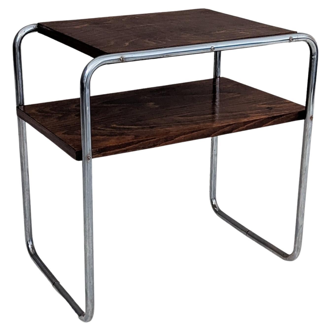 Bauhaus tubular steel side table model B 12 by Marcel Breuer, 1930s