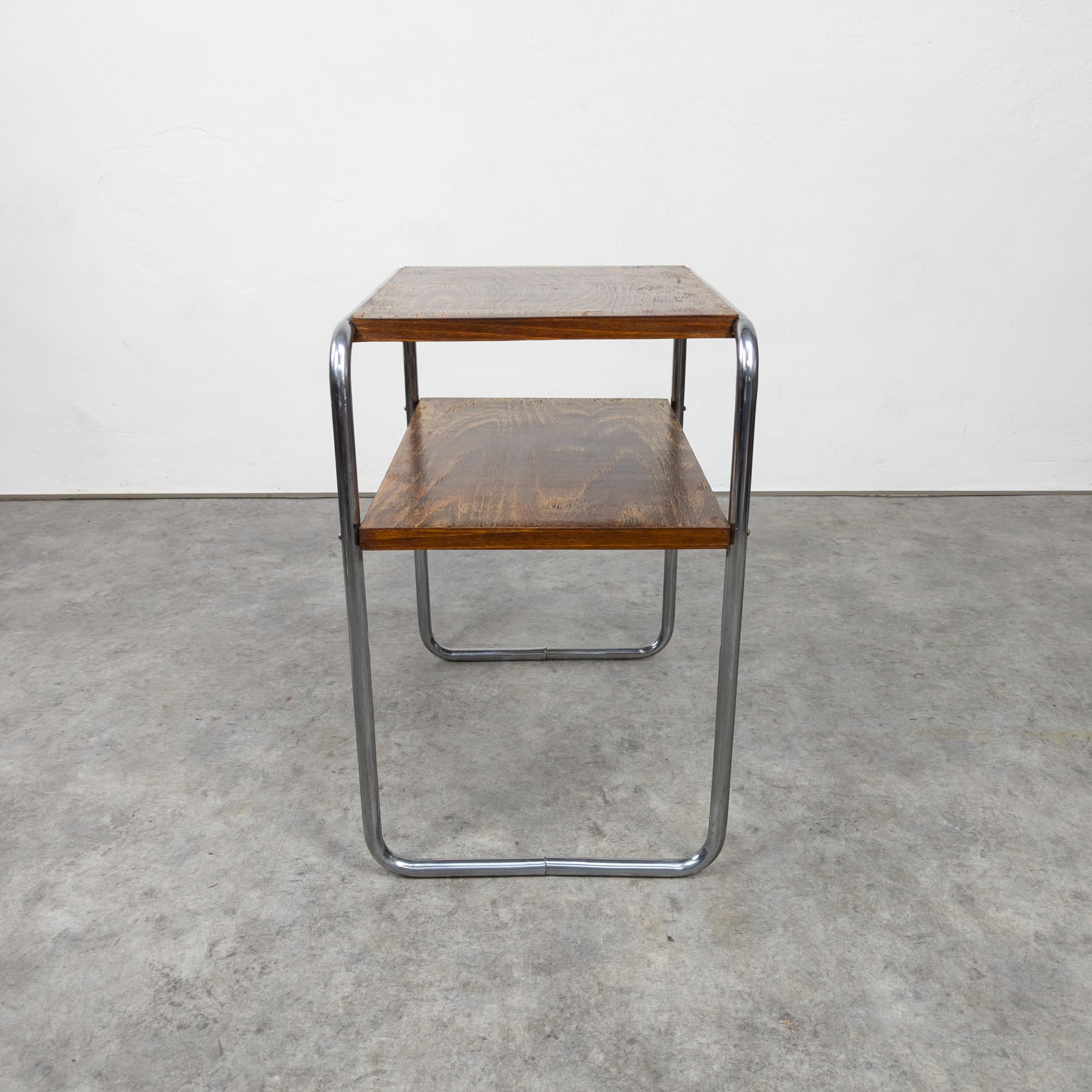 Bauhaus tubular steel side table Thonet B 12 by Marcel Breuer  For Sale 4