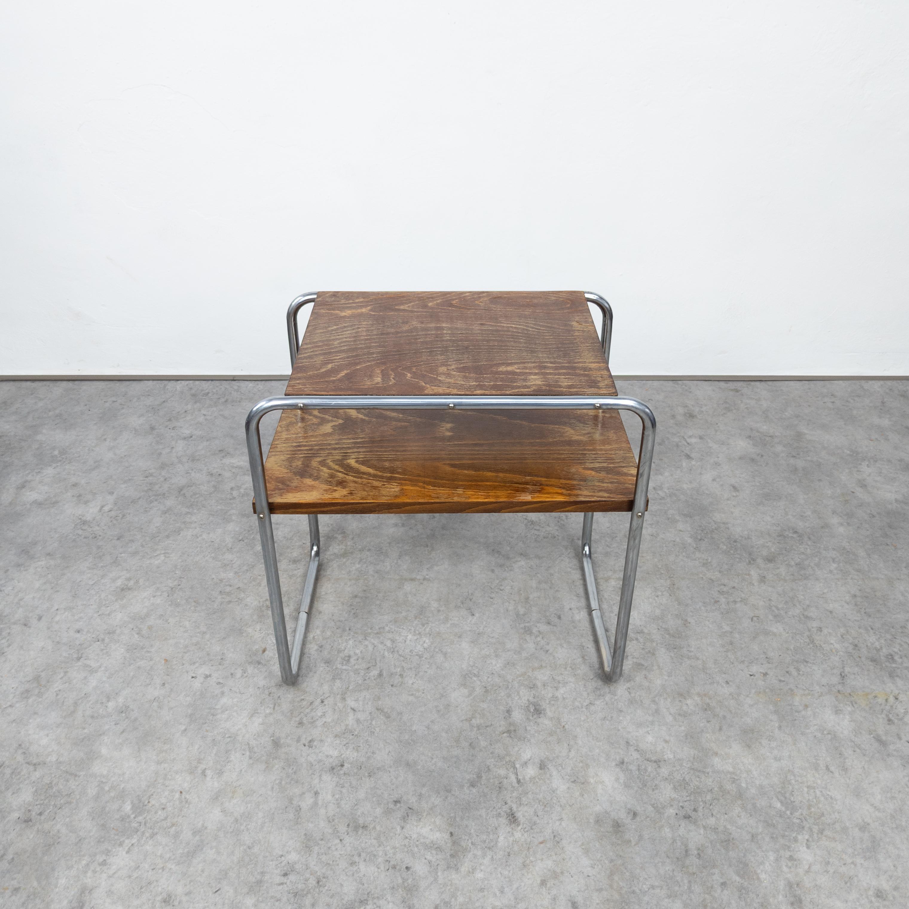 Bauhaus tubular steel side table Thonet B 12 by Marcel Breuer  For Sale 5
