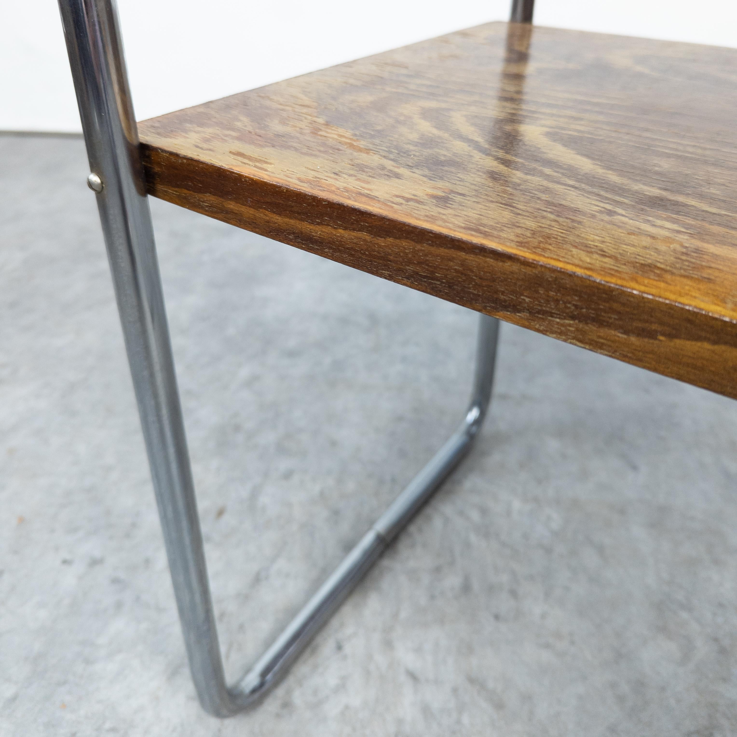 Bauhaus tubular steel side table Thonet B 12 by Marcel Breuer  For Sale 8