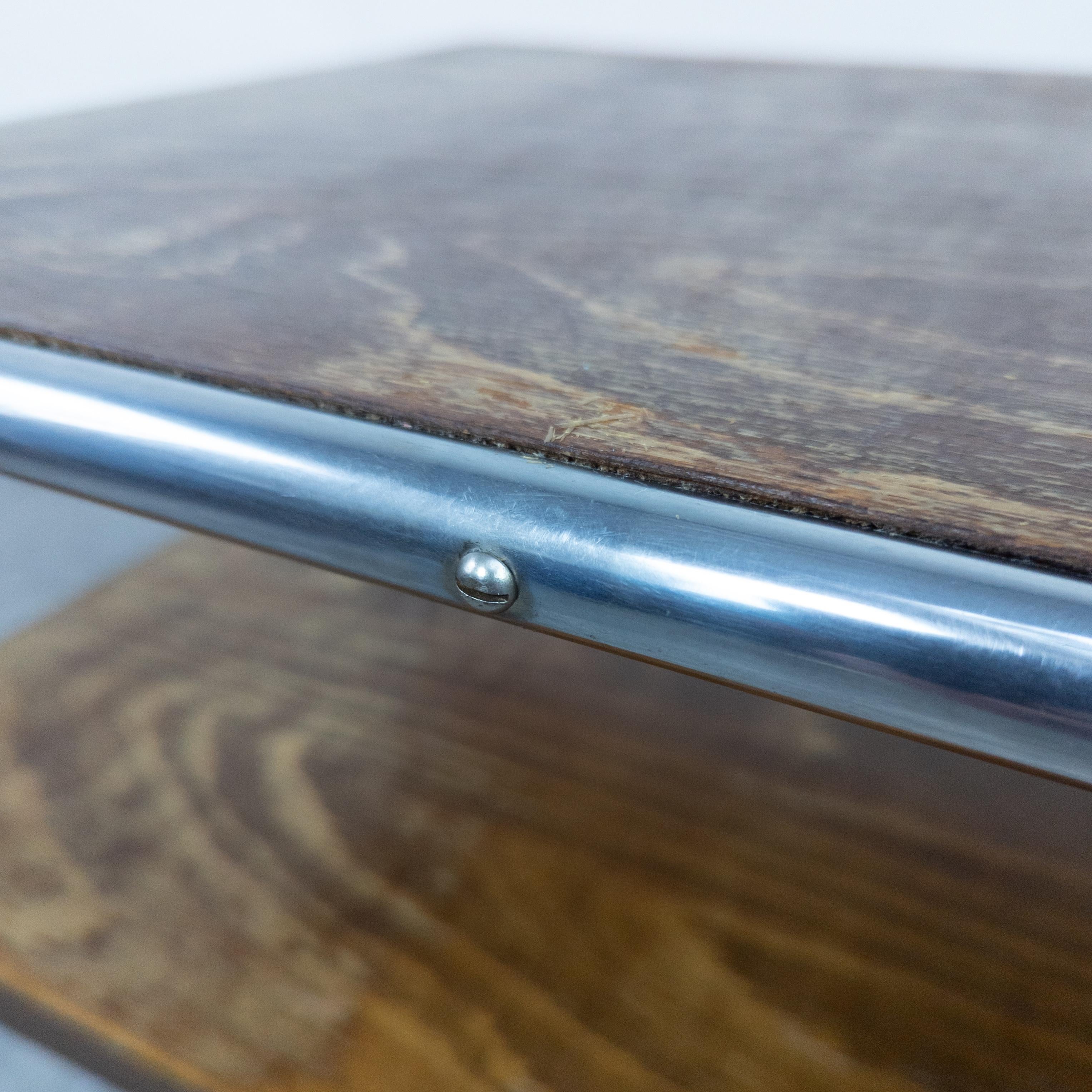 Bauhaus tubular steel side table Thonet B 12 by Marcel Breuer  For Sale 12