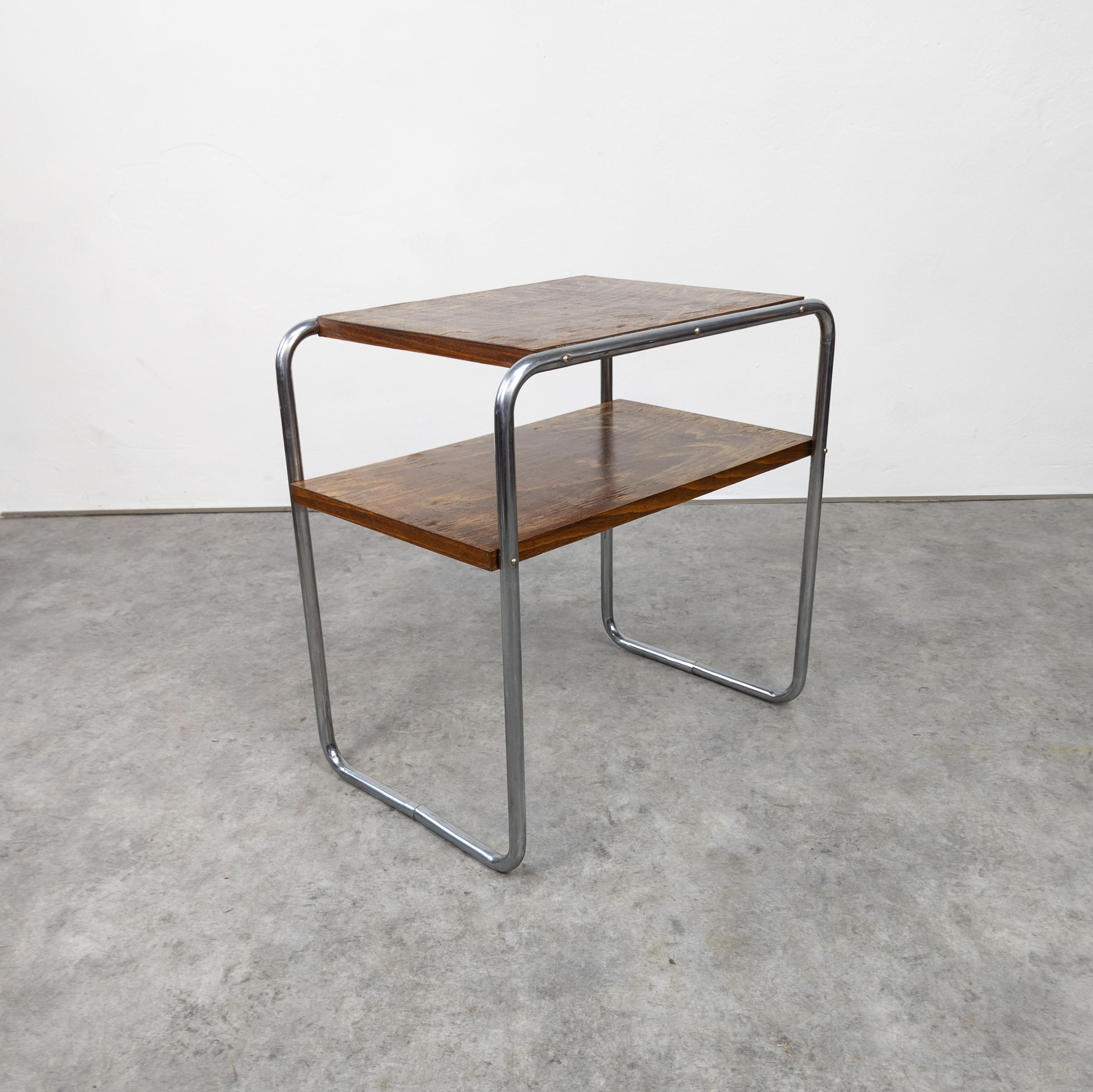 Bauhaus tubular steel side table Thonet B 12 by Marcel Breuer  For Sale 1