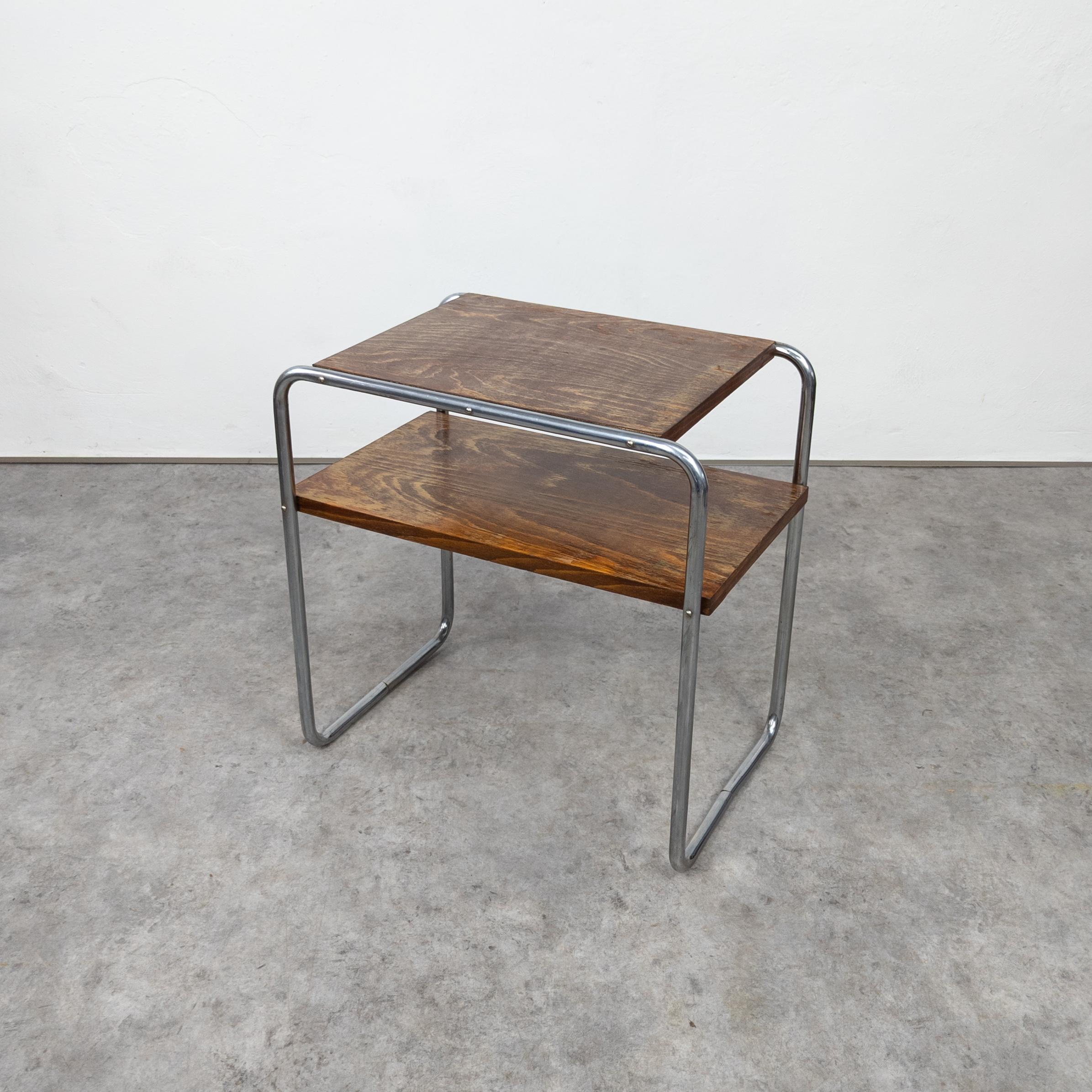Bauhaus tubular steel side table Thonet B 12 by Marcel Breuer  For Sale 3