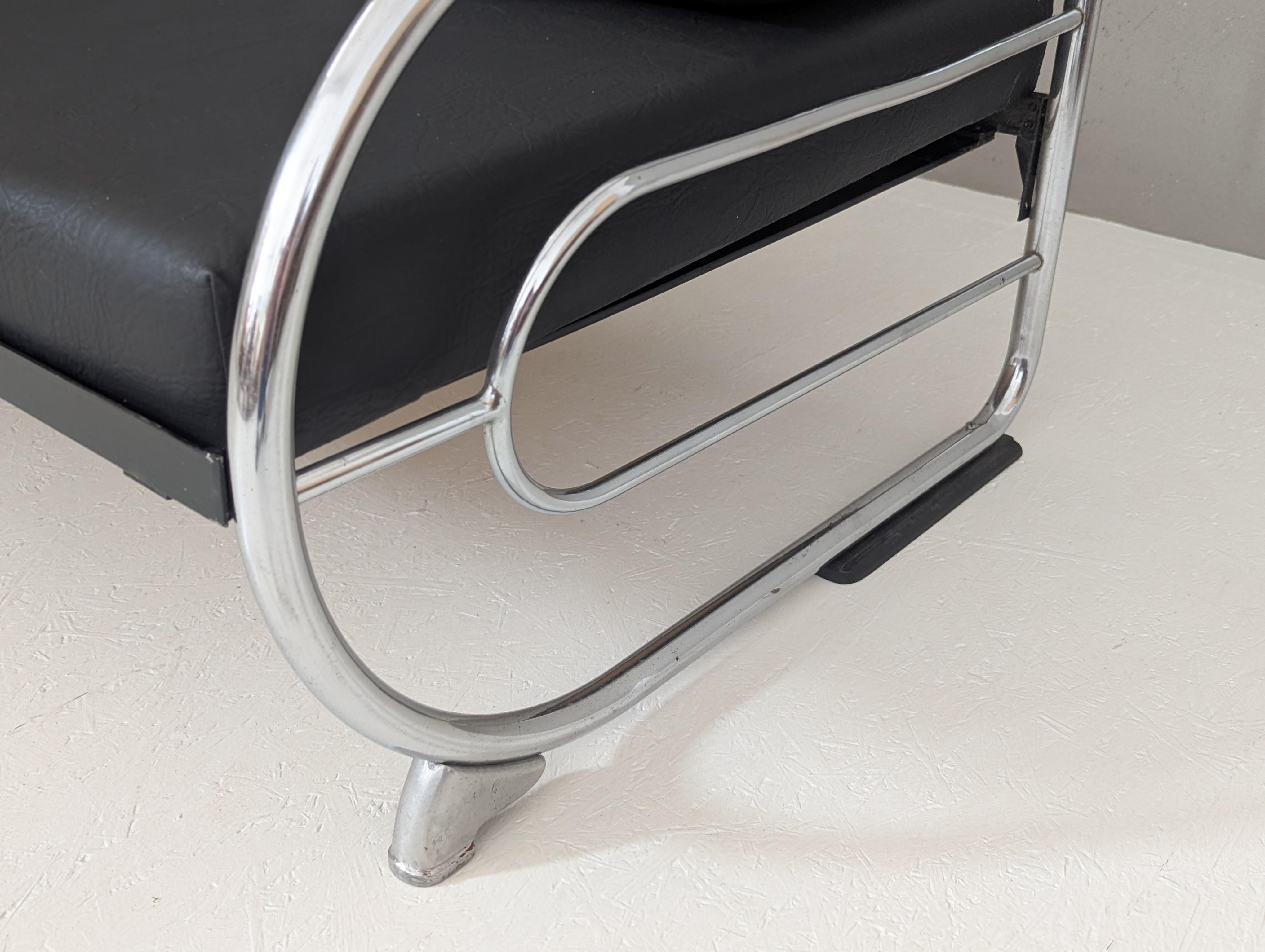 Canapé en acier tubulaire Bauhaus par Hynek Gottwald, années 1930 : en vente 6