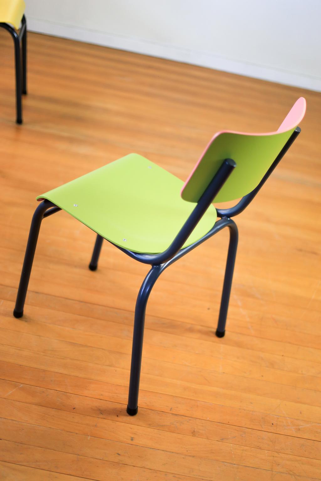 Bauhaus Tubular Steel Stacking Chairs, Refurbished For Sale 9