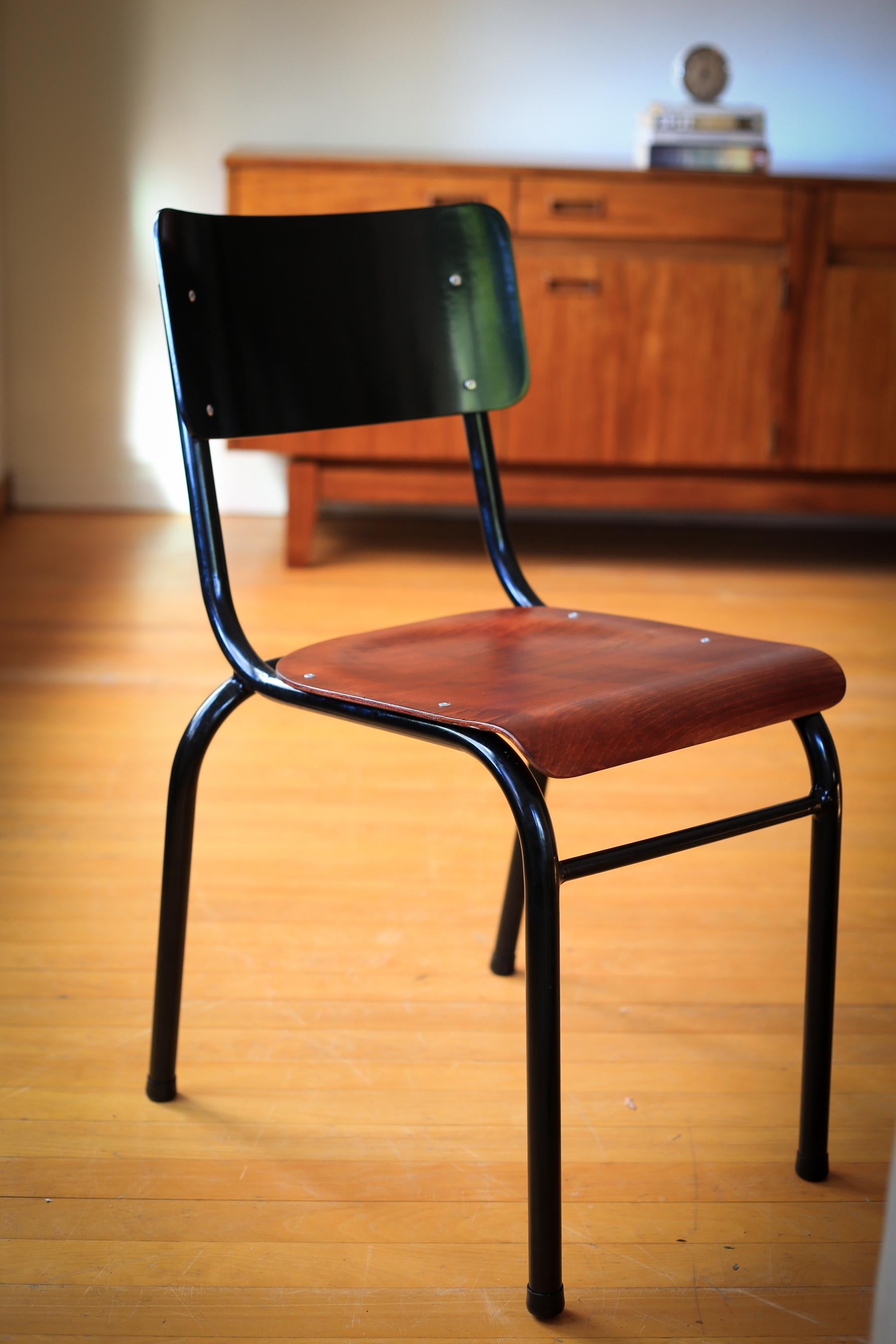 South African Bauhaus Tubular Steel Stacking Chairs, Refurbished For Sale