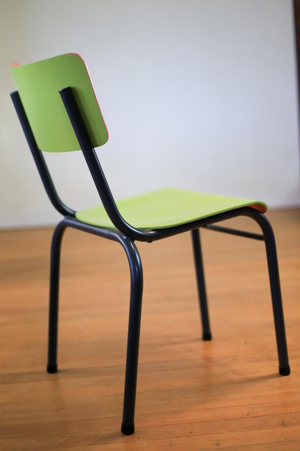 Bauhaus Tubular Steel Stacking Chairs, Refurbished For Sale 1