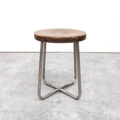 Bauhaus tubular steel stool Hn 6 from Mücke & Melder