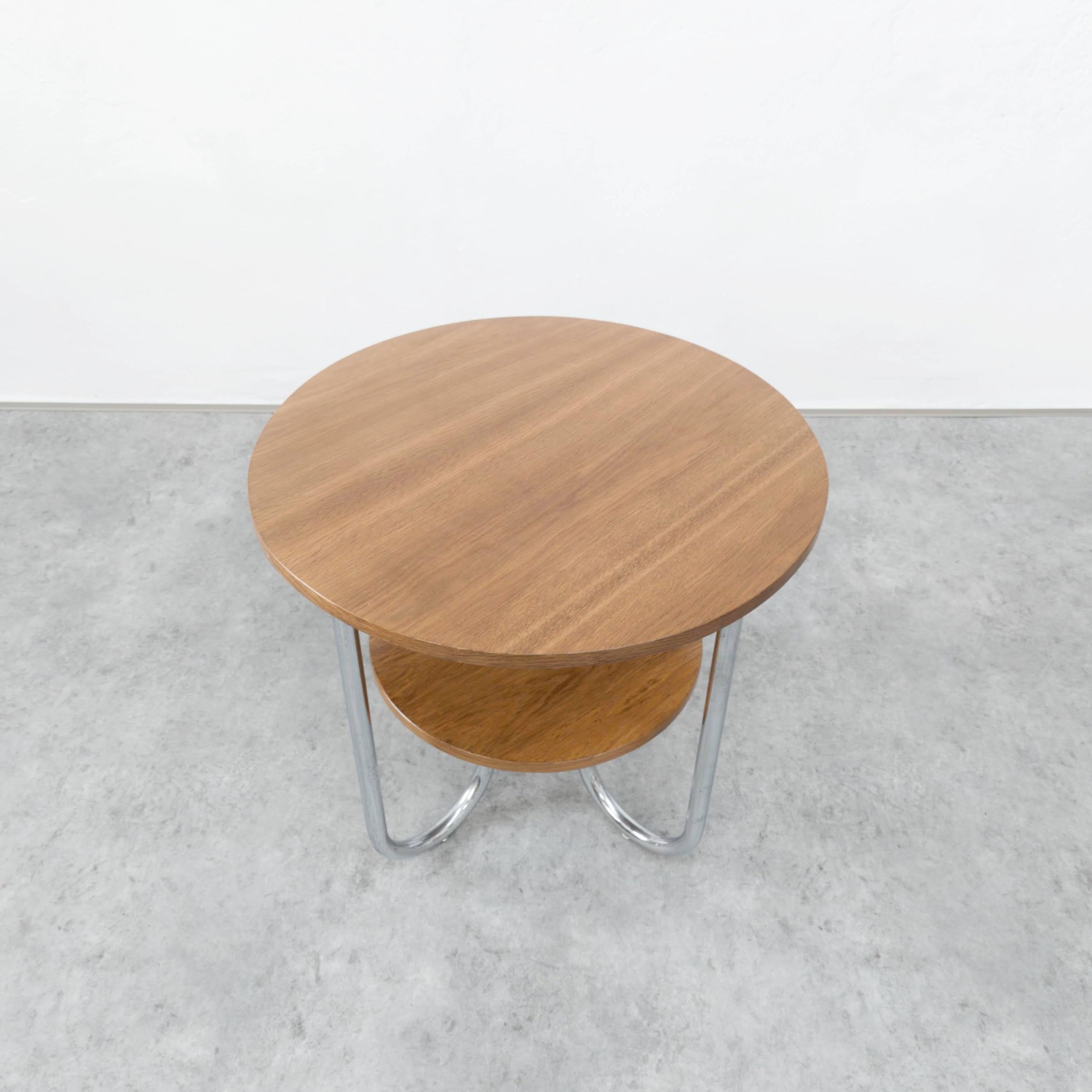 Bauhaus Tubular Steel Table by Karel Ort for Gottwald In Good Condition For Sale In PRAHA 5, CZ