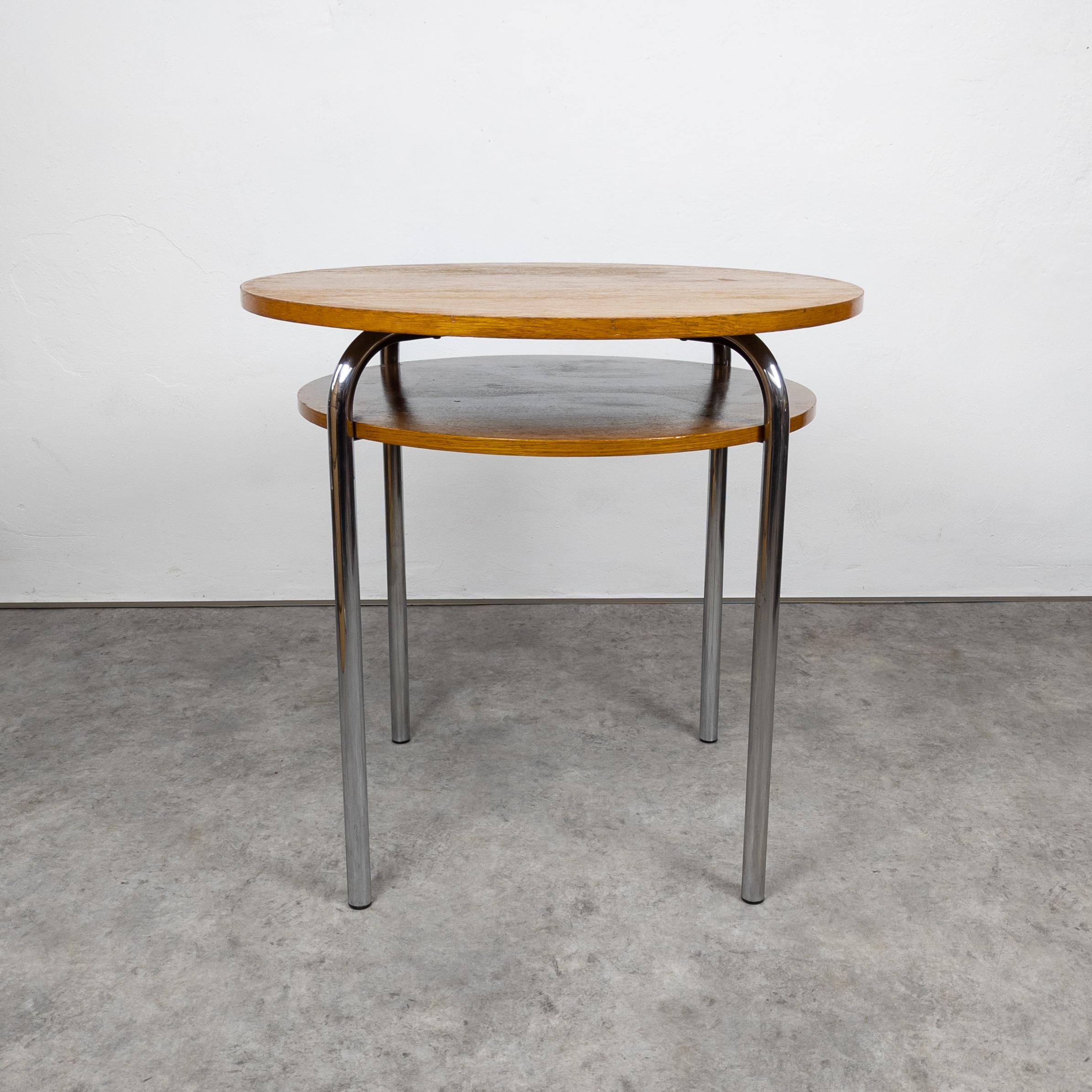 Bauhaus Tubular Steel Table by Petr Vichr for Vichr a Spol In Good Condition For Sale In PRAHA 5, CZ