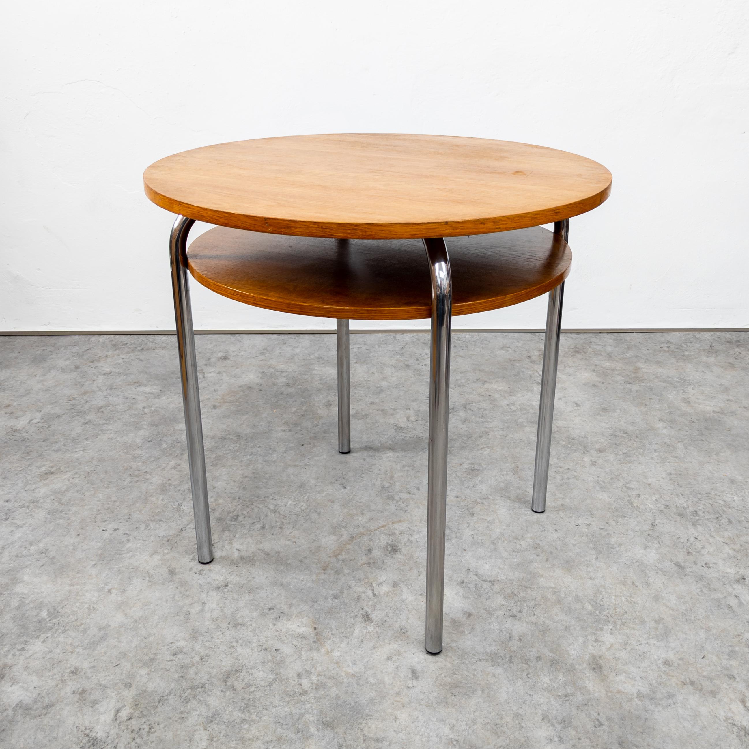 Mid-20th Century Bauhaus Tubular Steel Table by Petr Vichr for Vichr a Spol For Sale