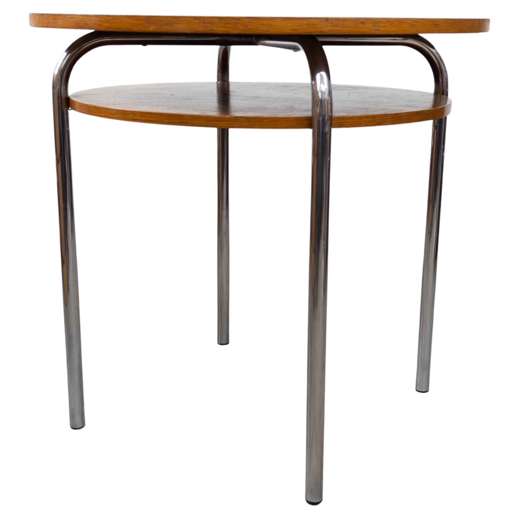 Bauhaus Tubular Steel Table by Petr Vichr for Vichr a Spol For Sale