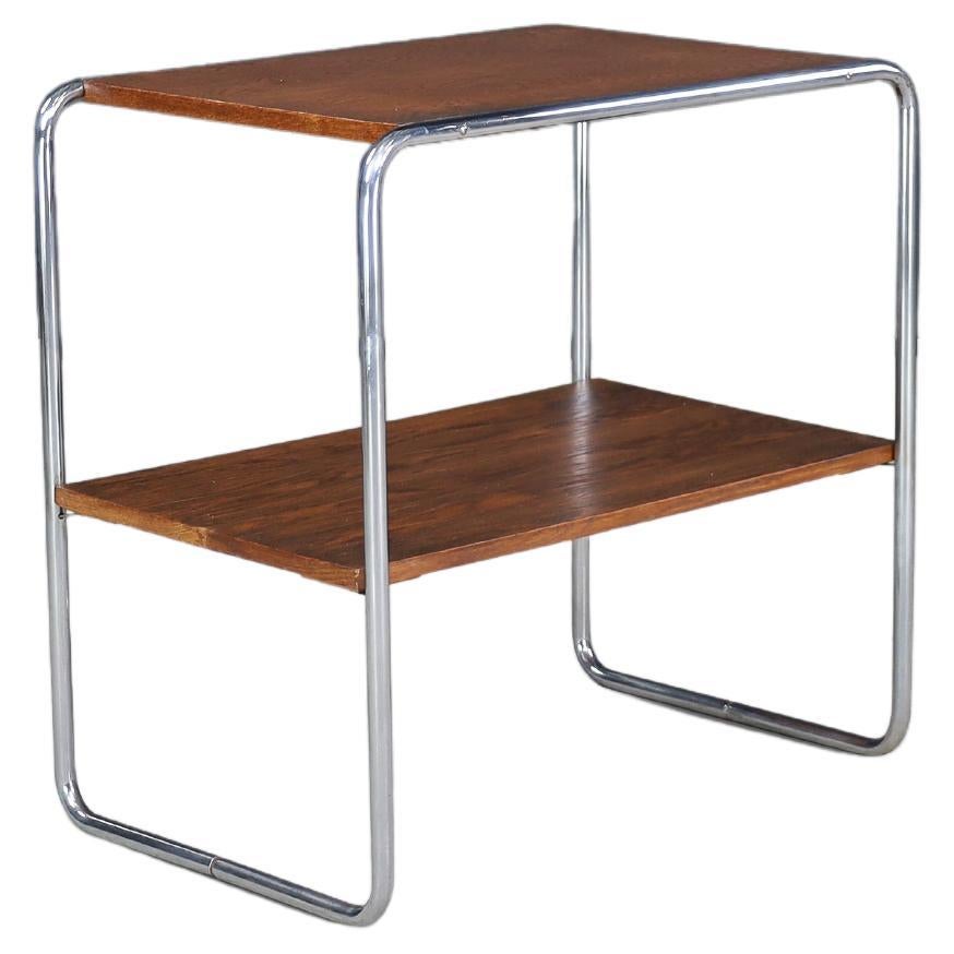 Console Bauhaus en bois d'acier tubulaire, modèle B12 de Marcel Breuer pour Thonet