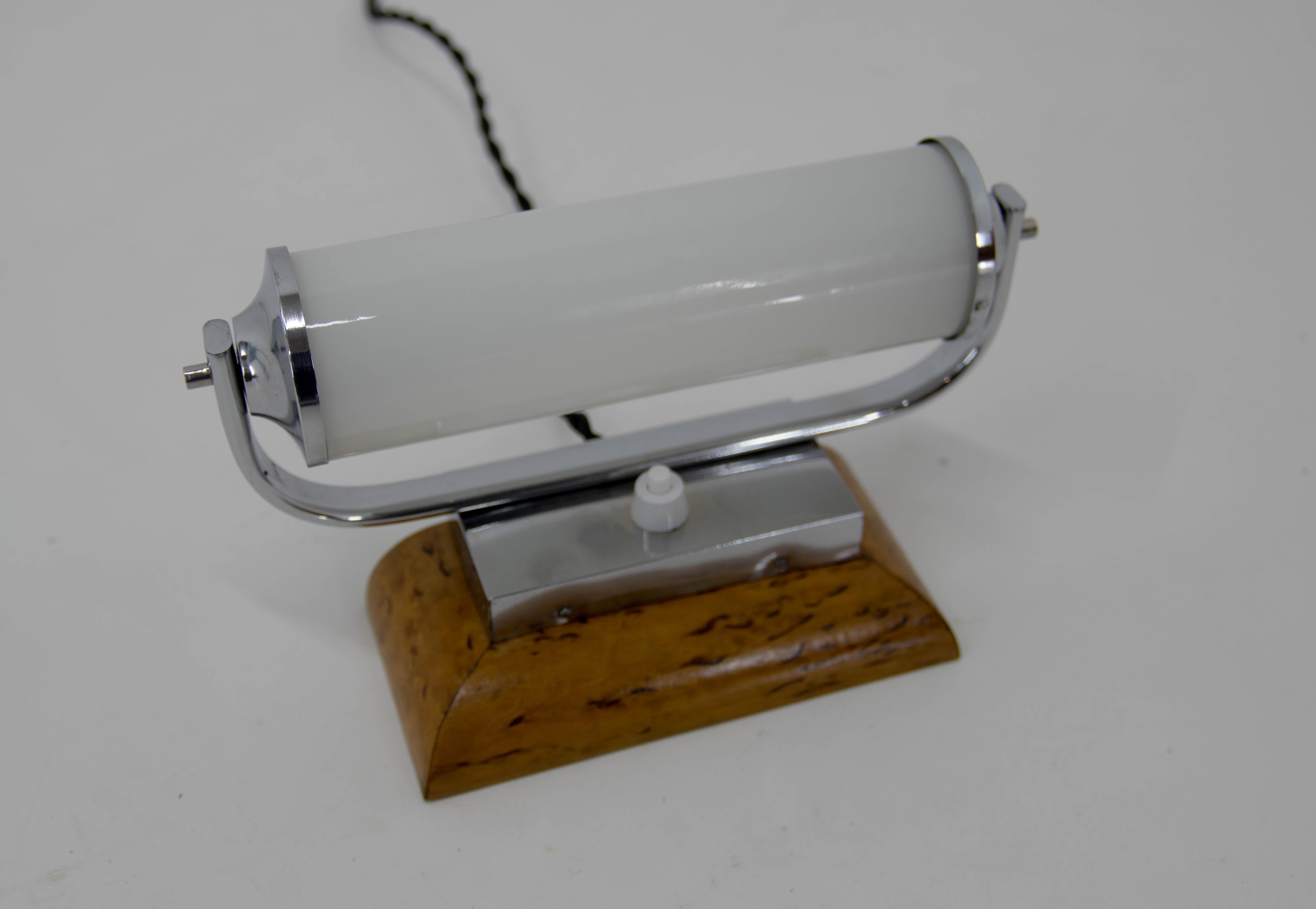 Mid-20th Century Bauhaus Tubular Table Lamp, 1930s, Restored For Sale