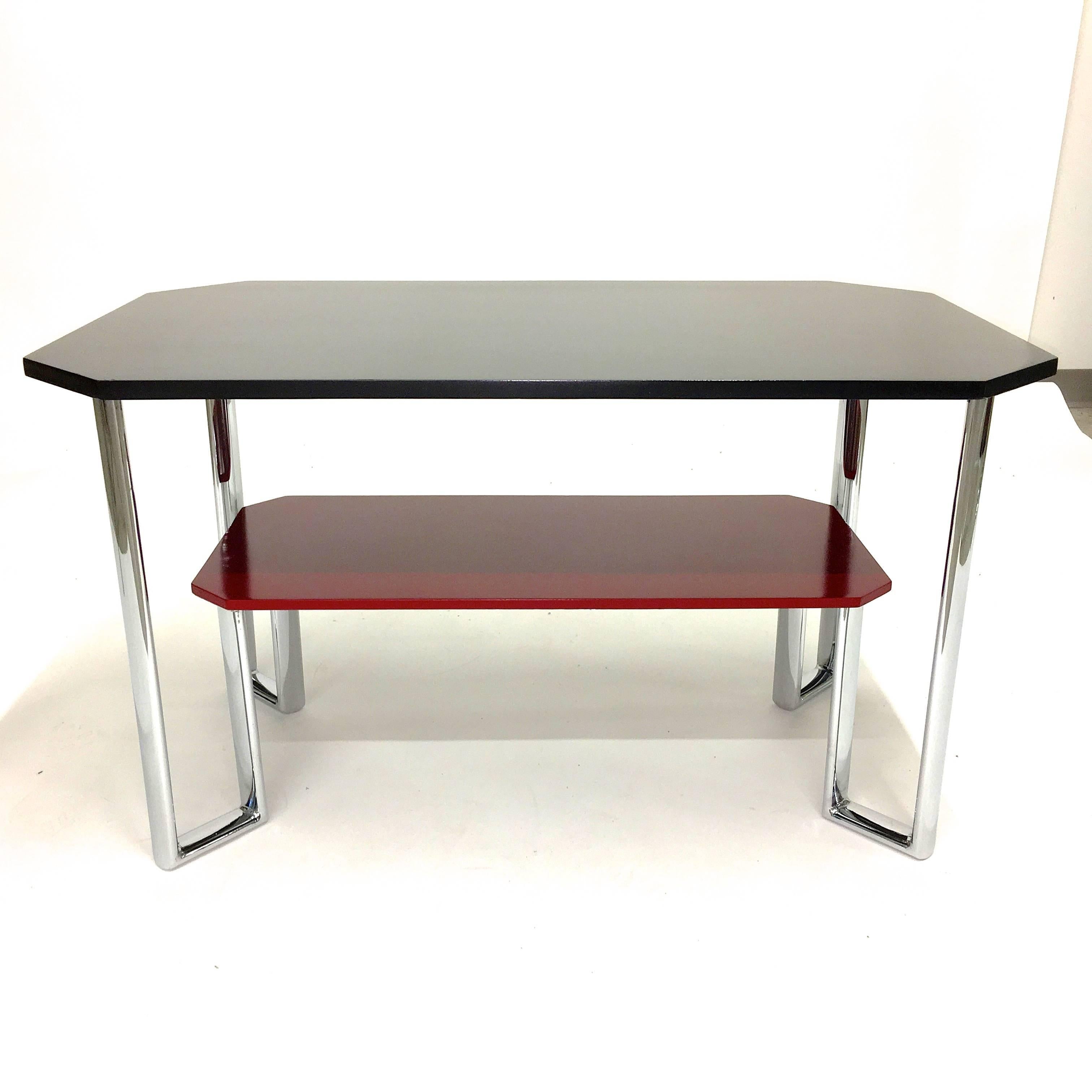 Bauhaus Two-Tier Chromium & Cellulosed Table from Heal and Son, 1931 4