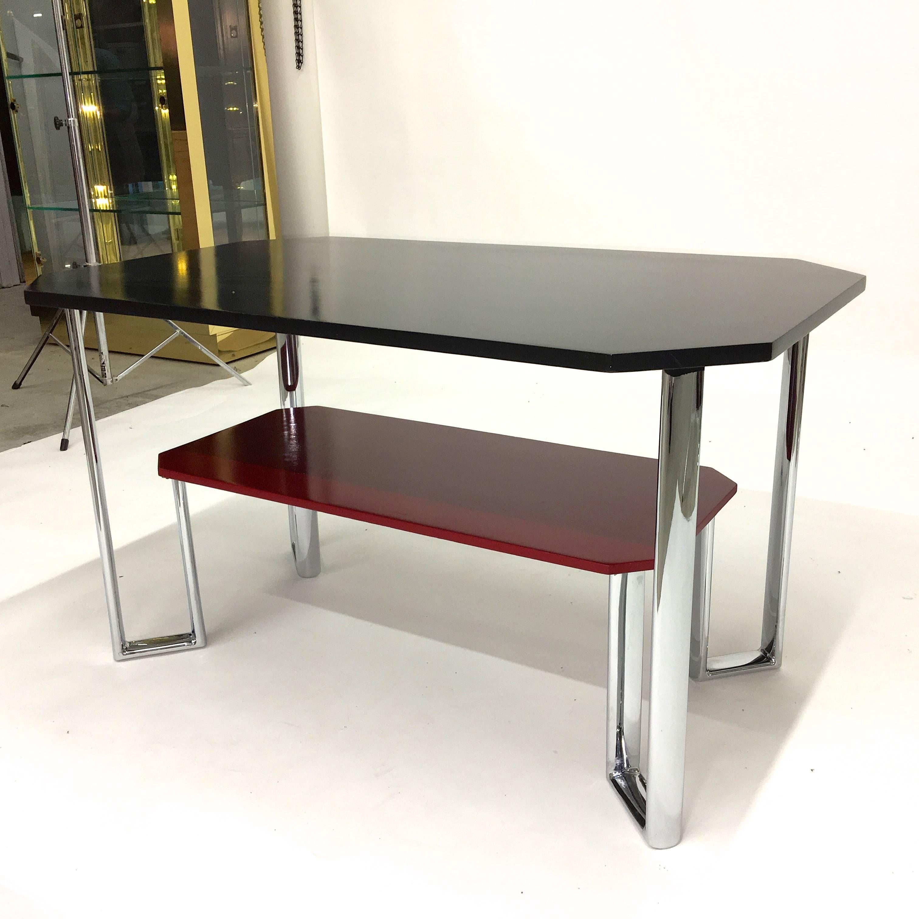 Bauhaus Two-Tier Chromium & Cellulosed Table from Heal and Son, 1931 8