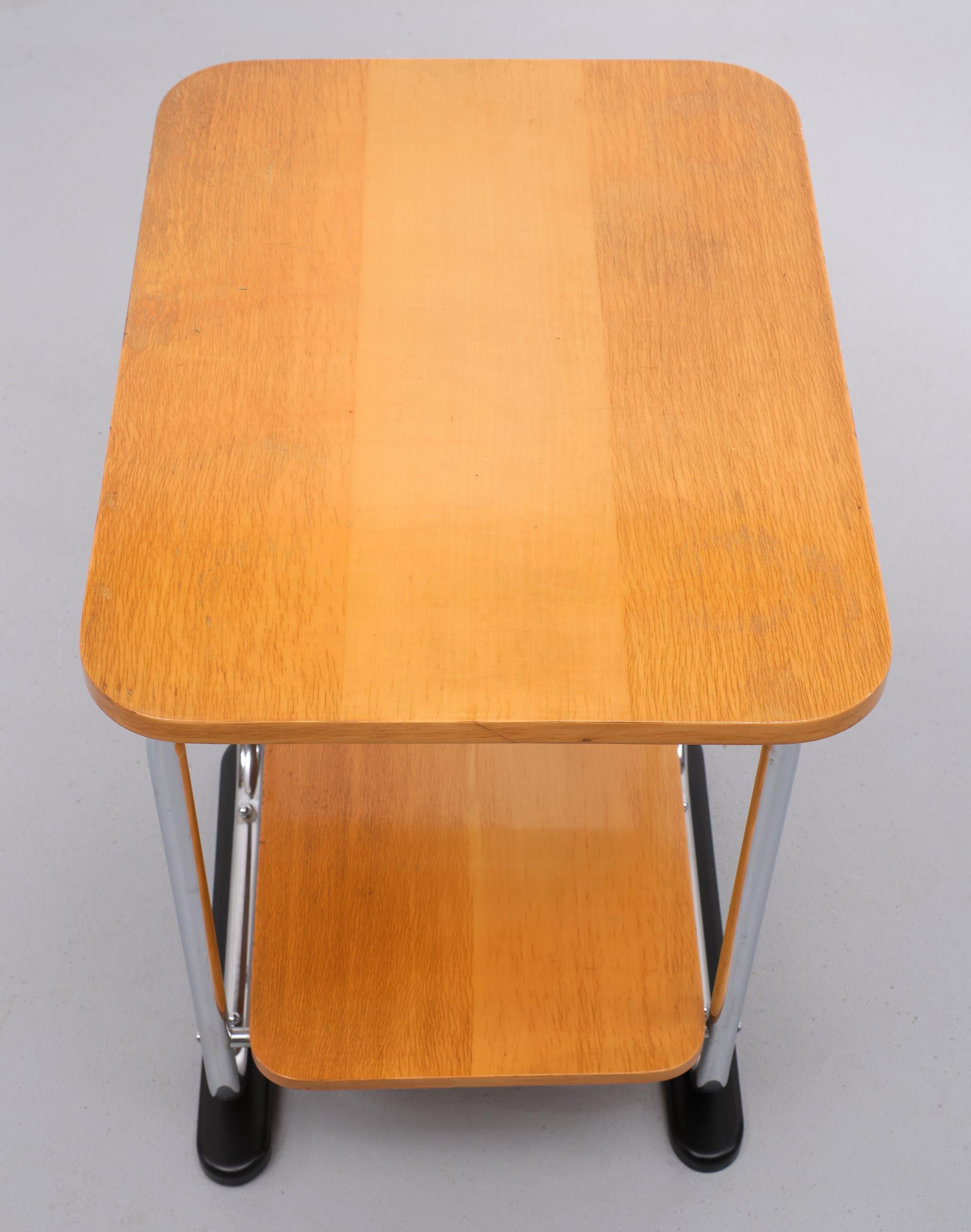 Bauhaus Two Tier Side Table 1930s Germany For Sale 5