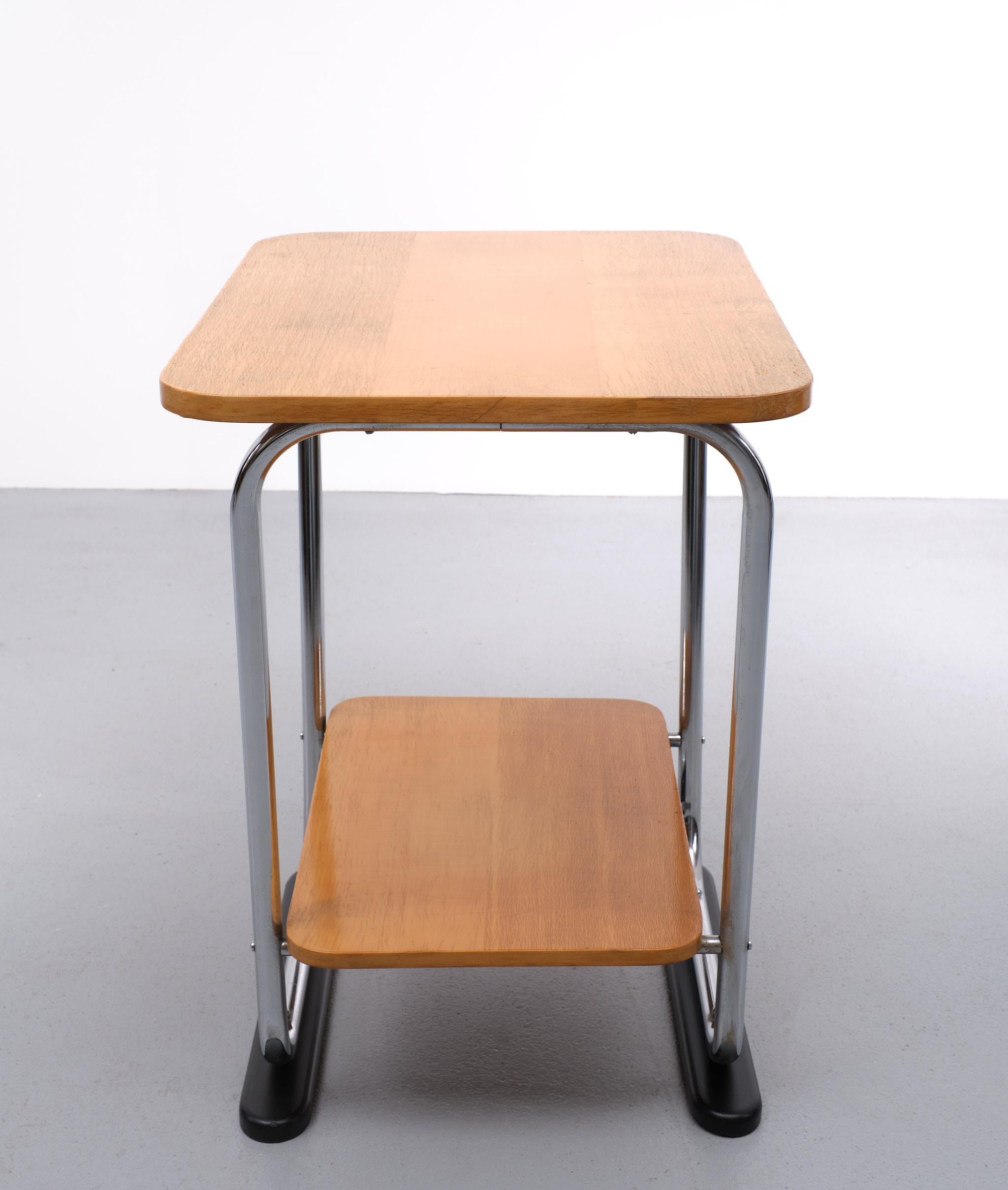 Bauhaus Two Tier Side Table 1930s Germany For Sale 1