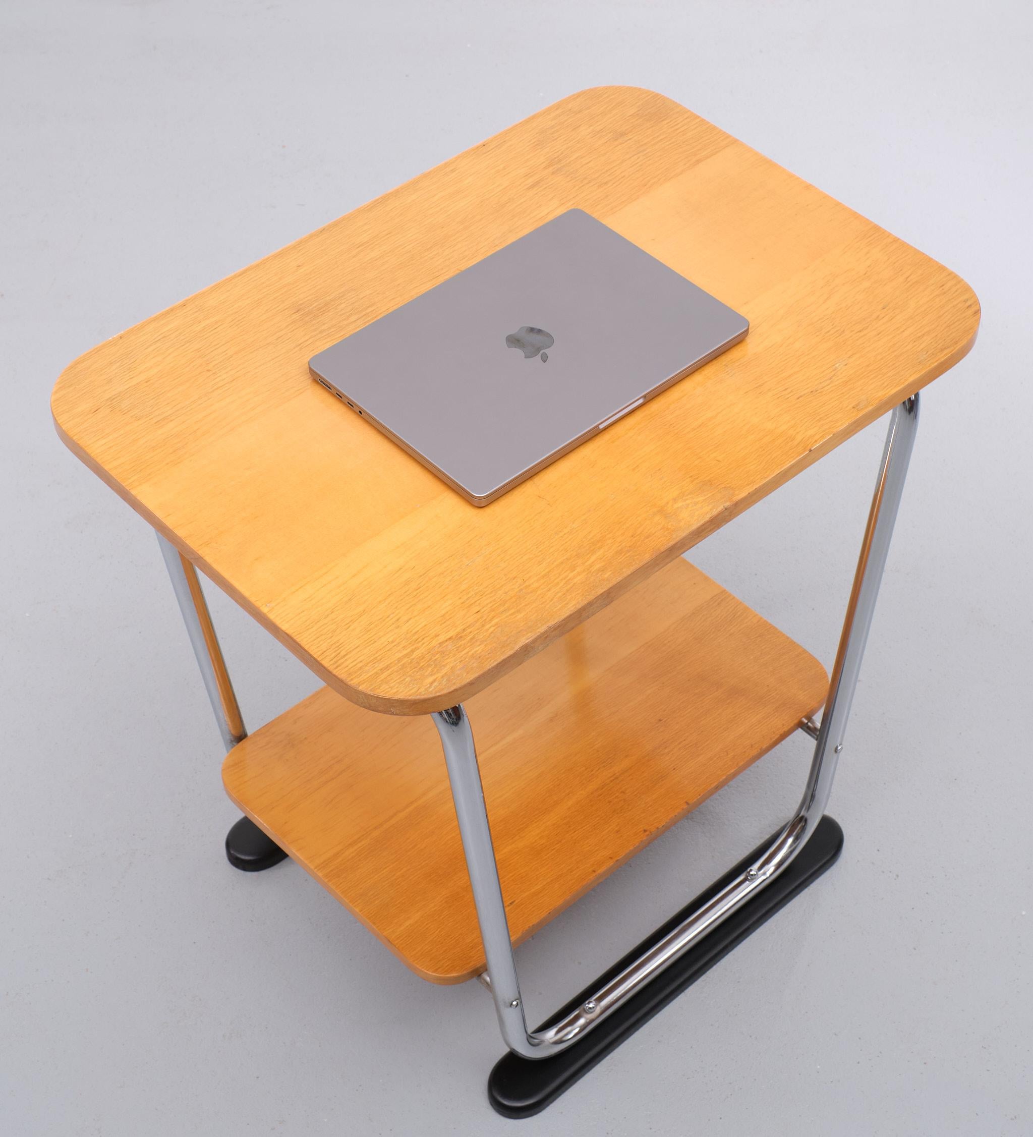 Bauhaus Two Tier Side Table 1930s Germany For Sale 3