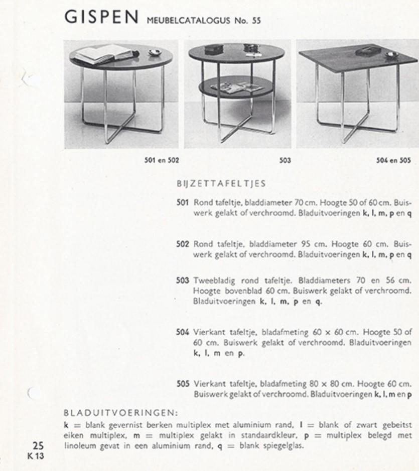 Bauhaus two tiered coffee table model 503, W.H.Gispen, 1930s For Sale 9