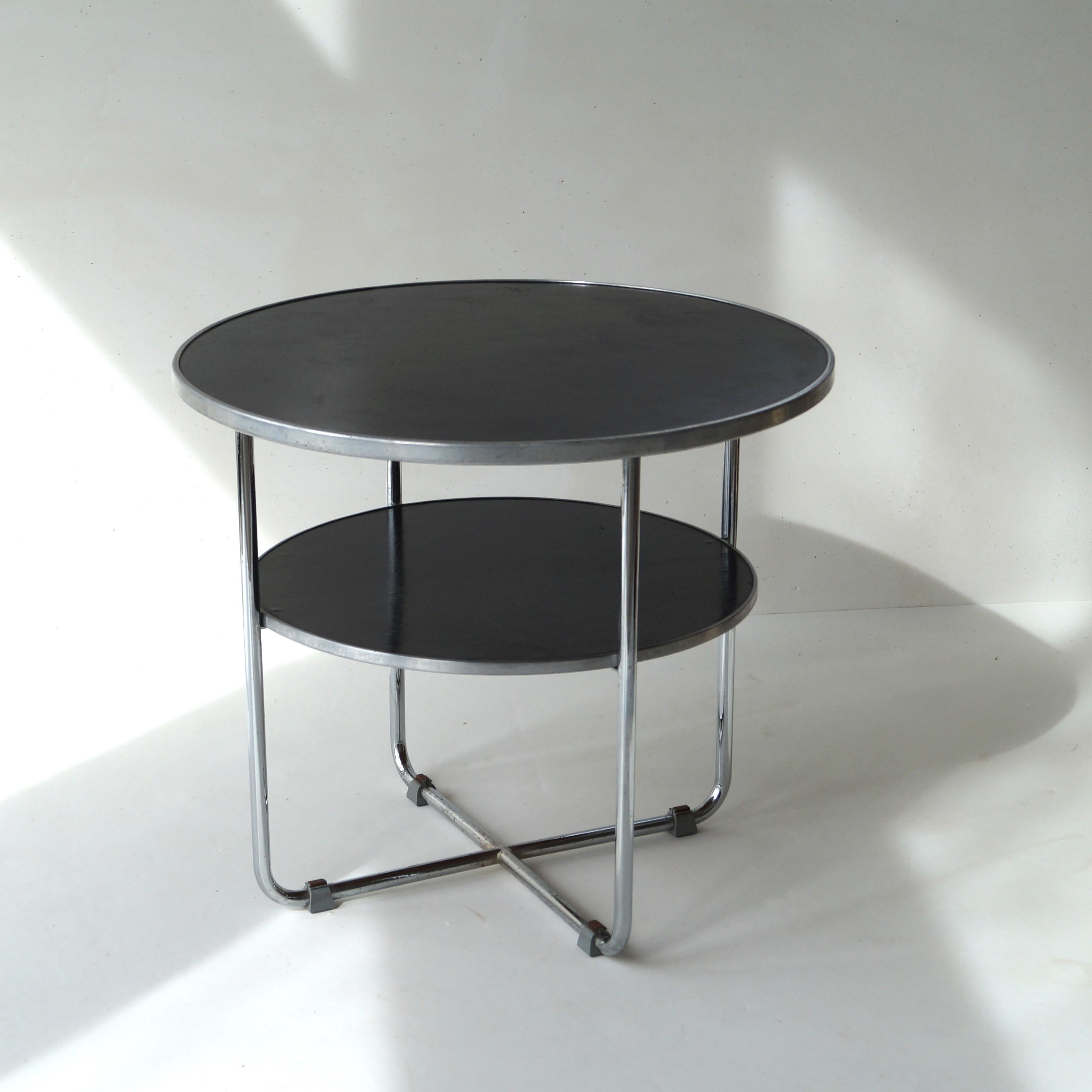 Dutch Bauhaus two tiered coffee table model 503, W.H.Gispen, 1930s For Sale