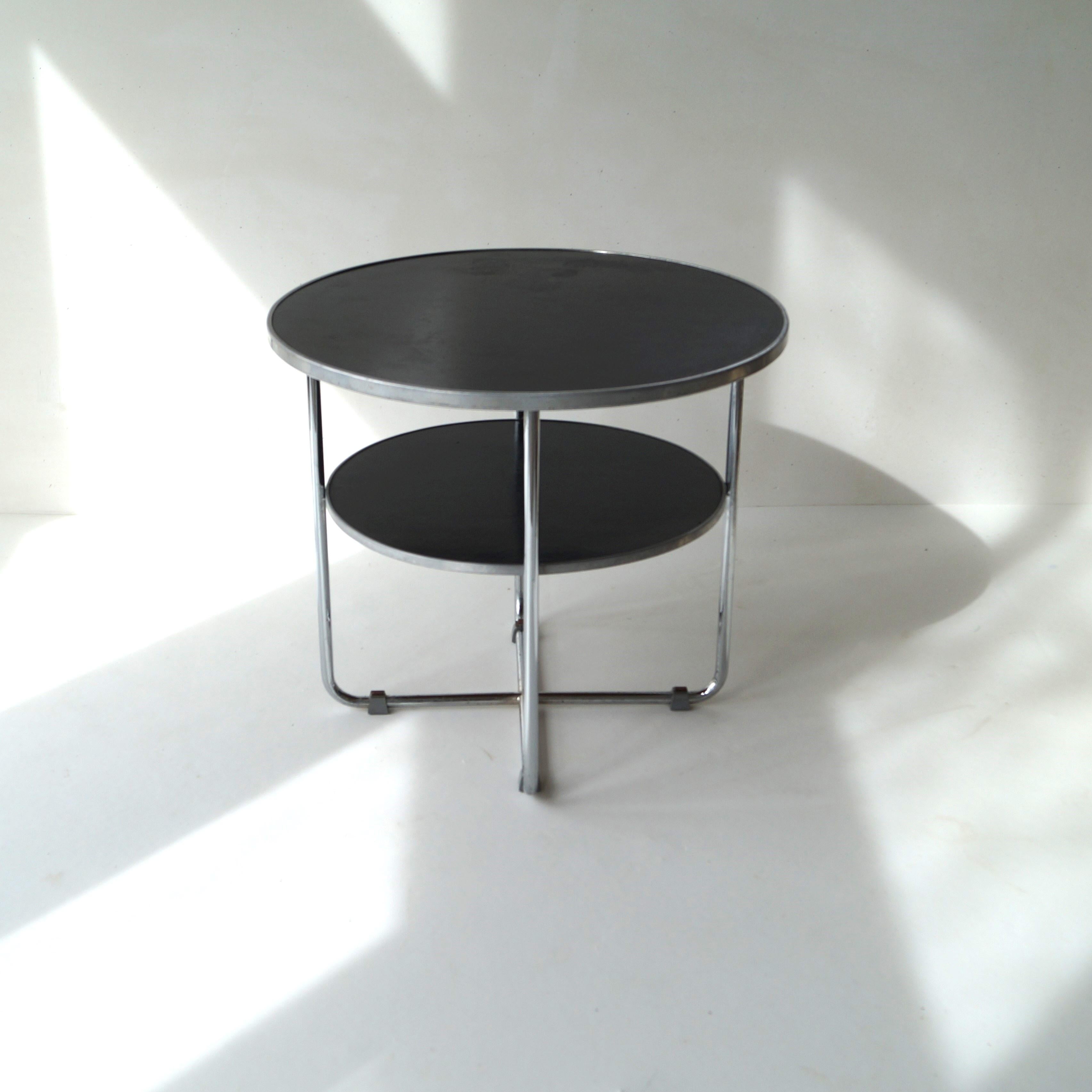 Metal Bauhaus two tiered coffee table model 503, W.H.Gispen, 1930s For Sale