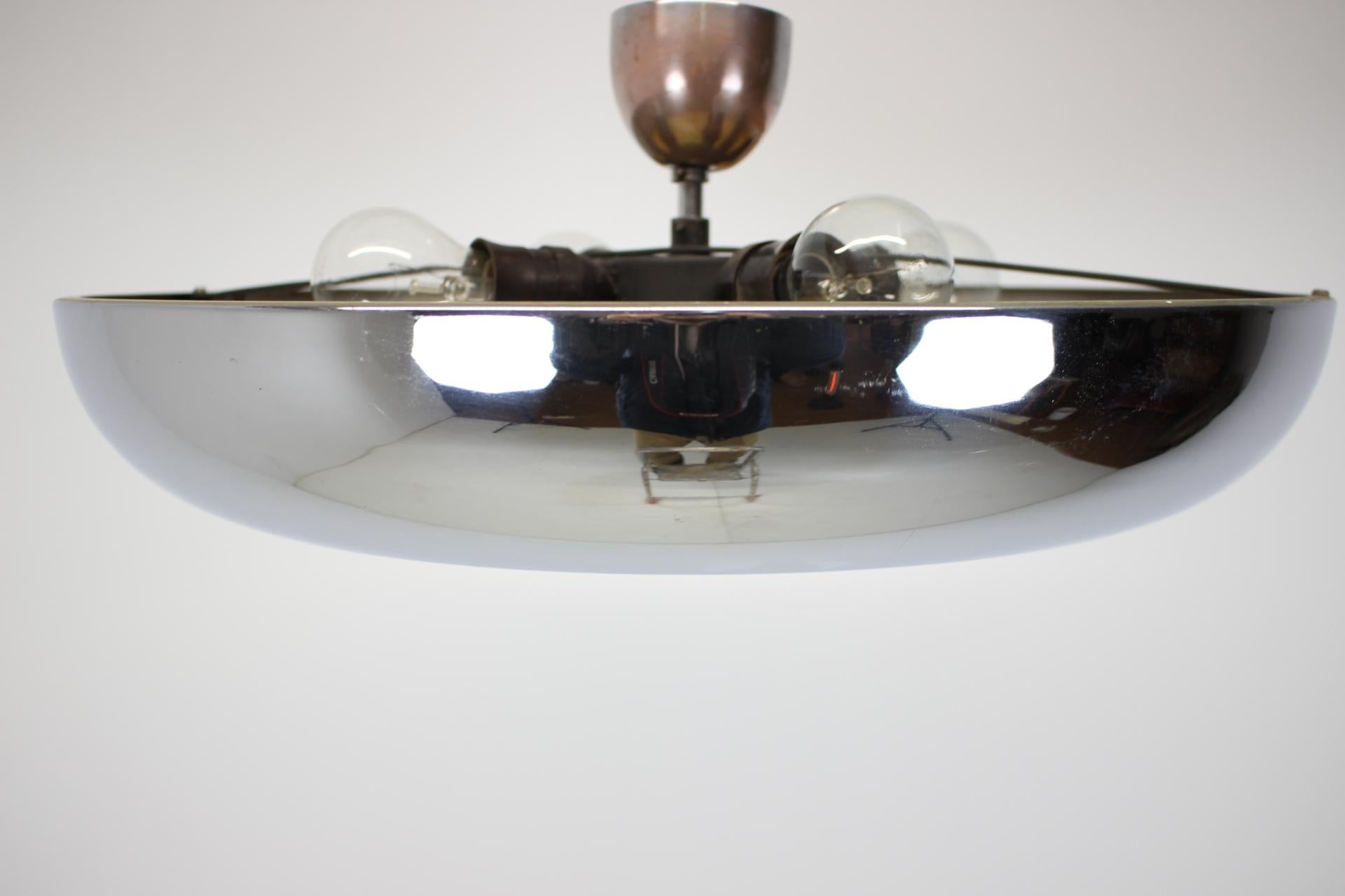 Bauhaus UFO Pendant by Josef Hurka for Napako, 1940's For Sale 1