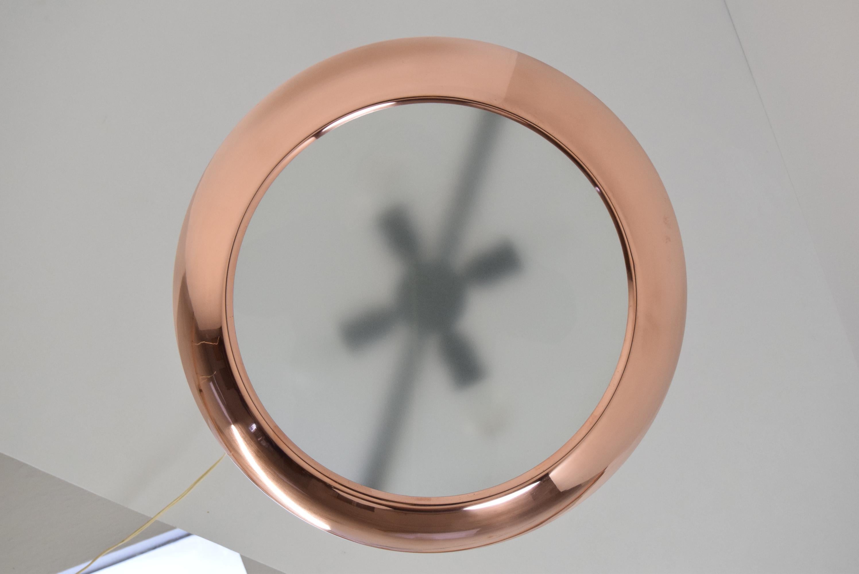 Copper Bauhaus UFO Pendant, Designed by Josef Hurka for Drupol, 1940's