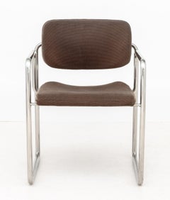 Bauhaus Upholstered Chrome Armchair