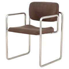 Bauhaus Upholstered Chrome Armchair