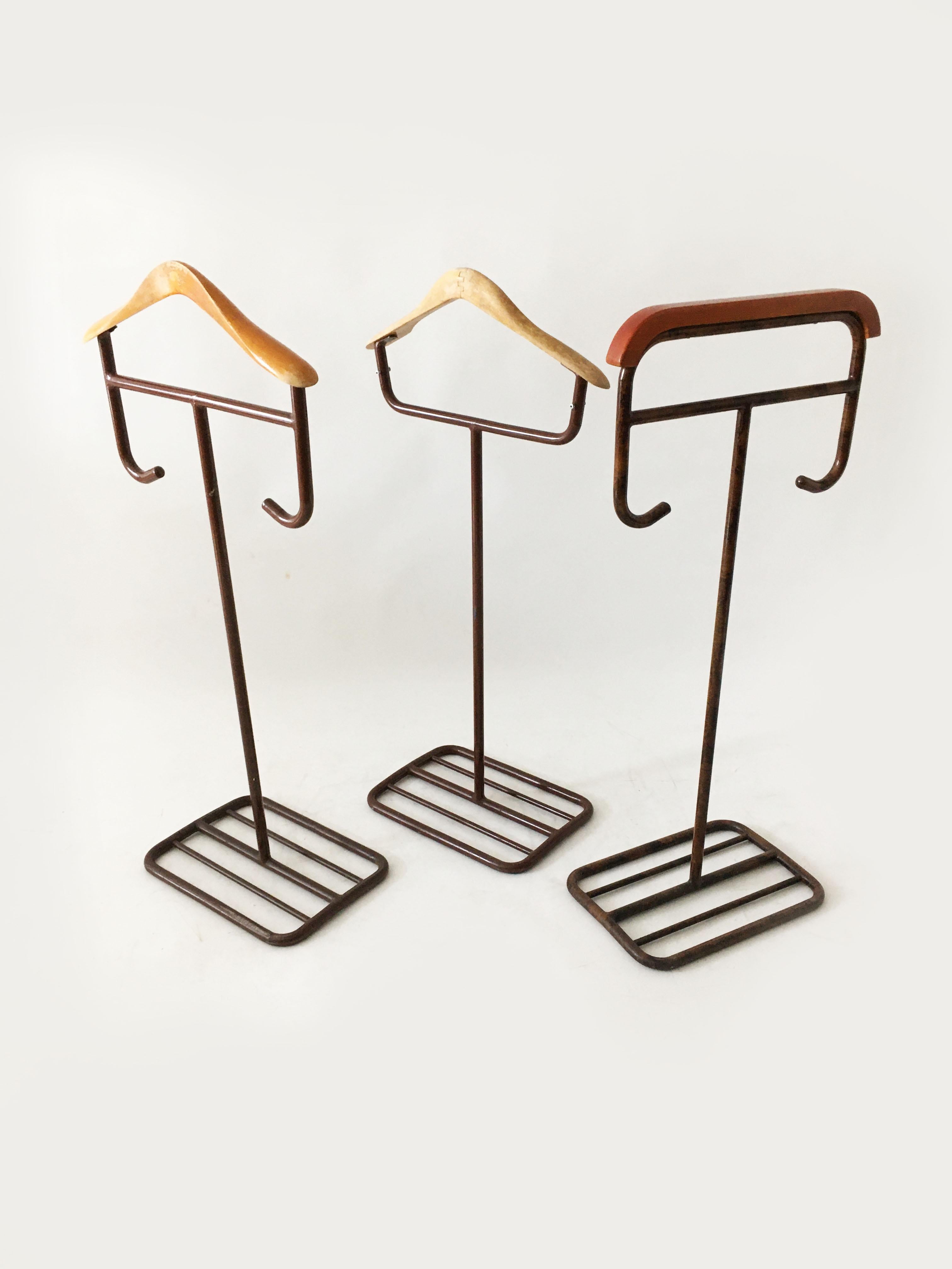 Metal Bauhaus Valet Stand Group of Three Model No. I, II, III, Germany 1930s For Sale