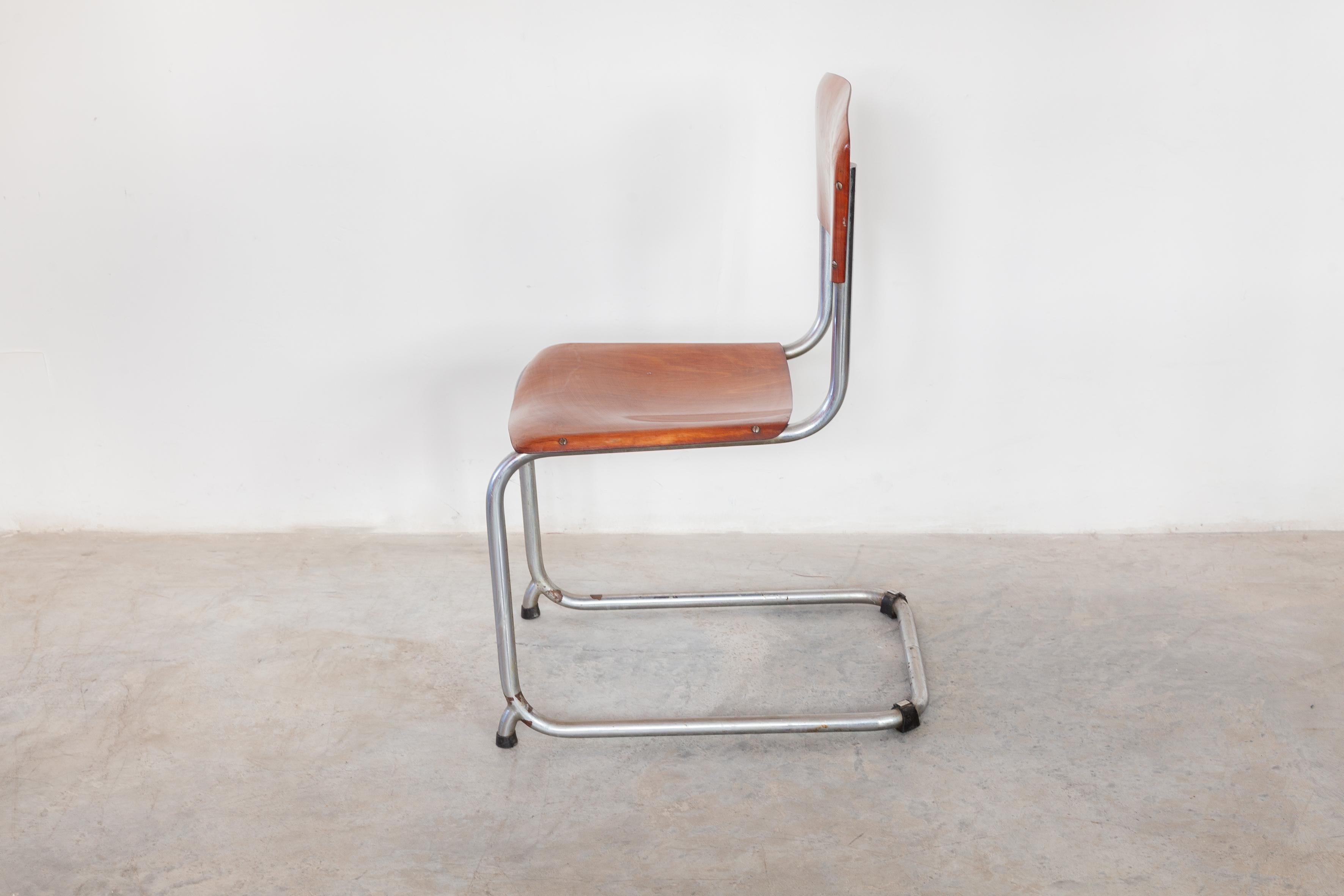 Chaises en porte-à-faux Pagholz chromées Bauhaus très rares en vente 1