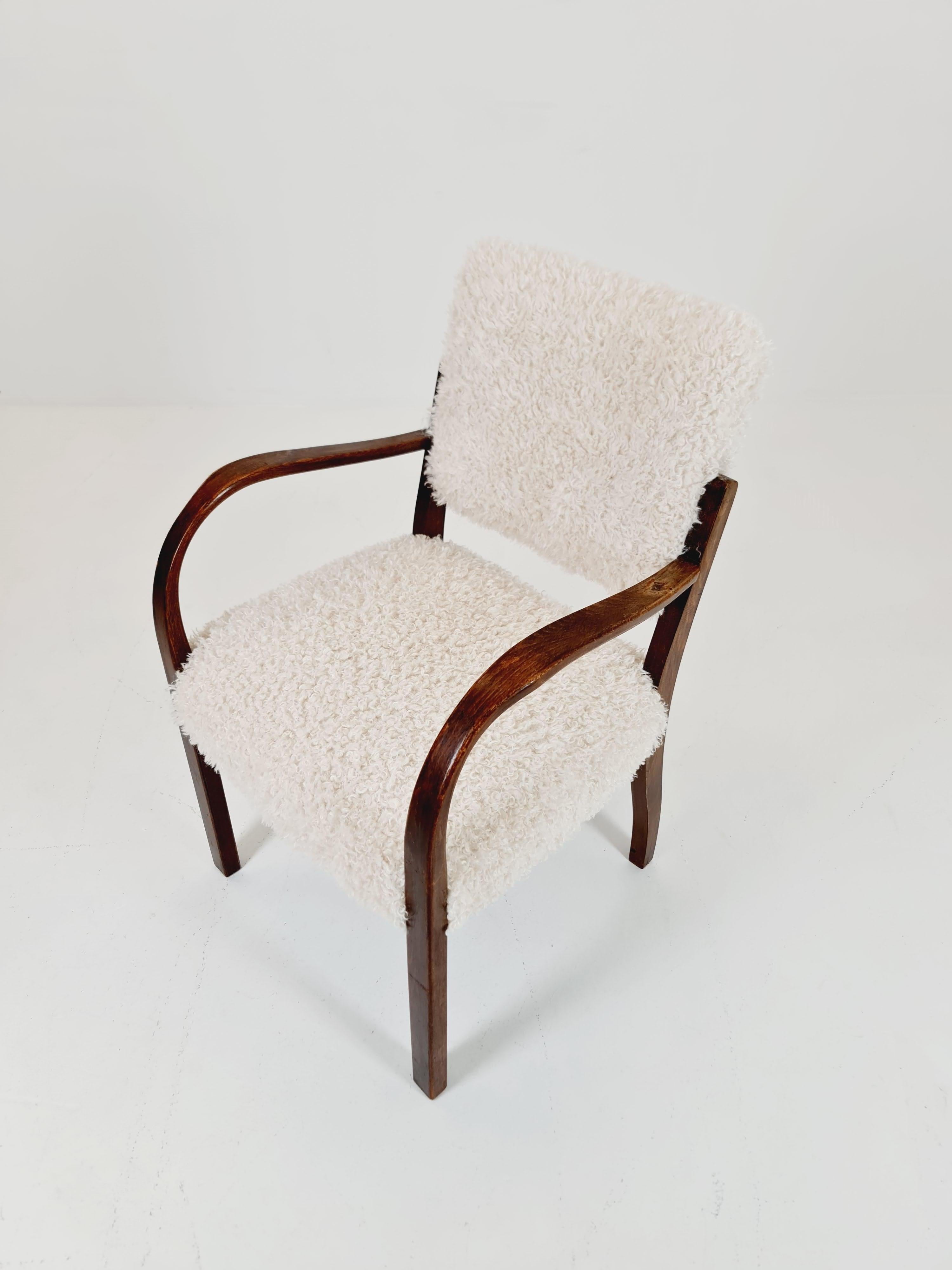 Mid-Century Modern Bauhaus vintage  armchair by Ehrich Dieckmann, 1930s For Sale