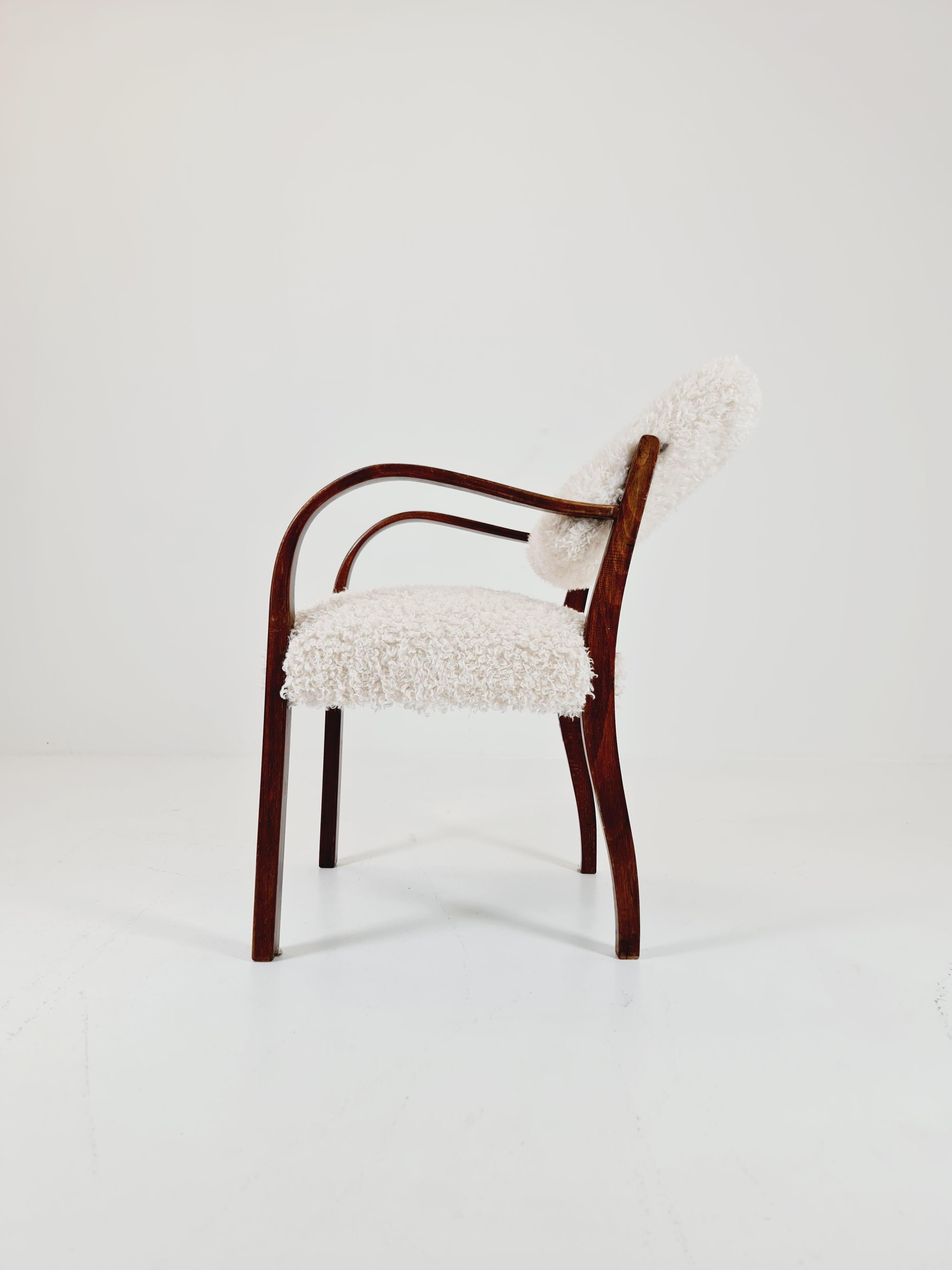German Bauhaus vintage  armchair by Ehrich Dieckmann, 1930s For Sale