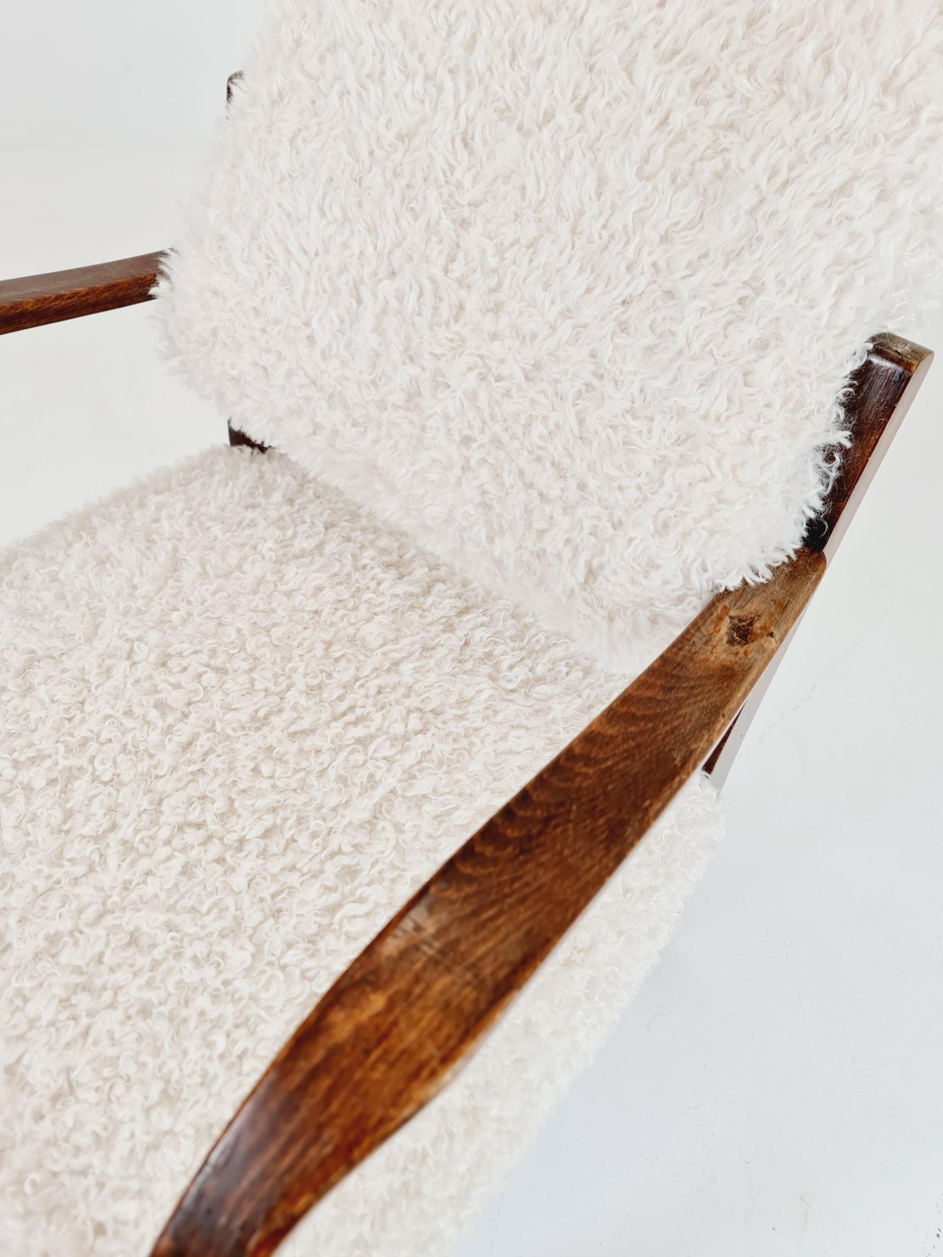 Fabric Bauhaus vintage  armchair by Ehrich Dieckmann, 1930s For Sale