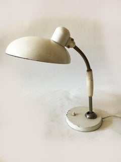 Bauhaus Vintage Patinated Metal Wood Table Lamp TL 322 Christian Dell, 1933