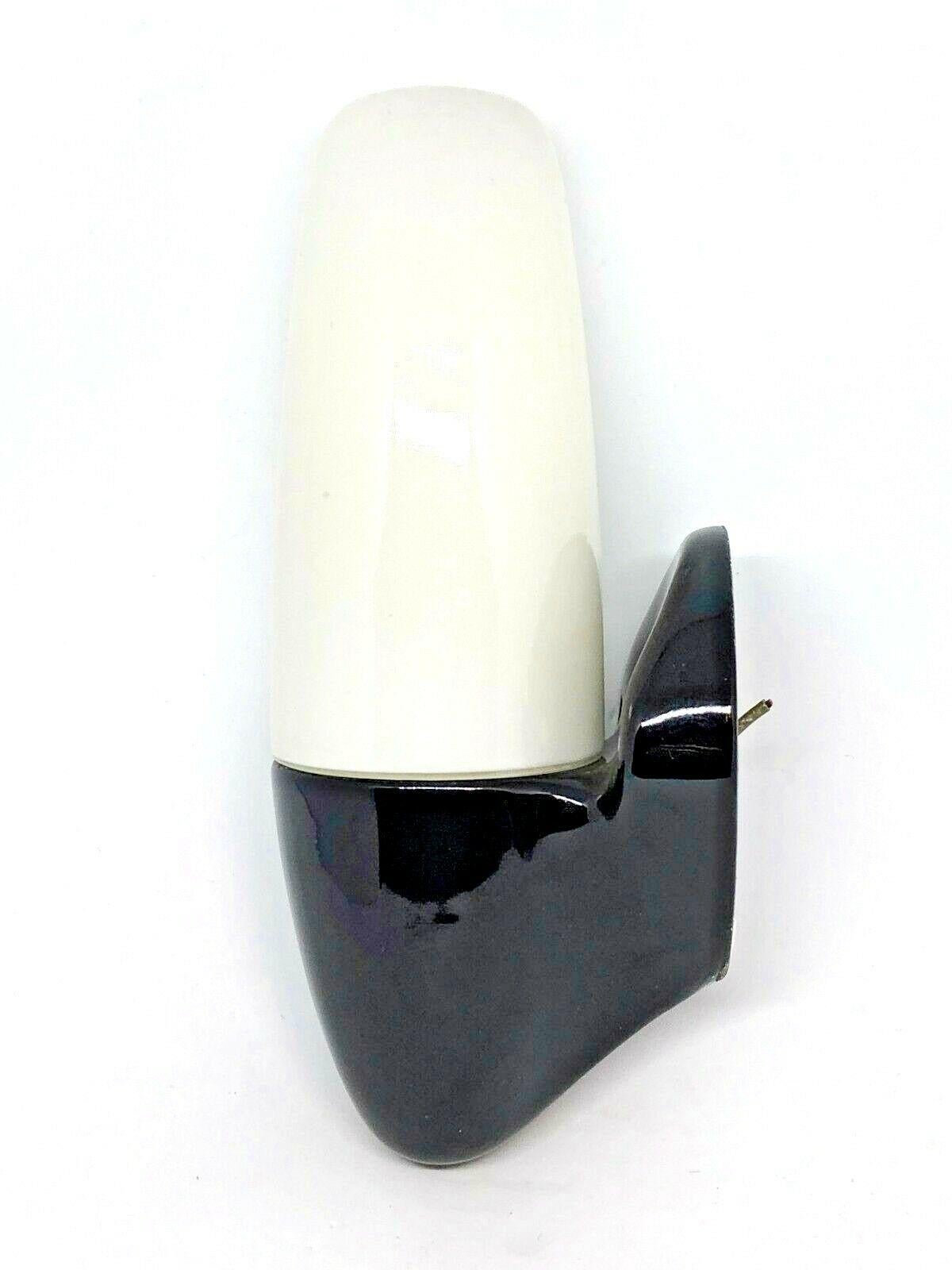 Bauhaus Wagenfeld Black and White Wall Sconce, Germany, 1950s For Sale 5