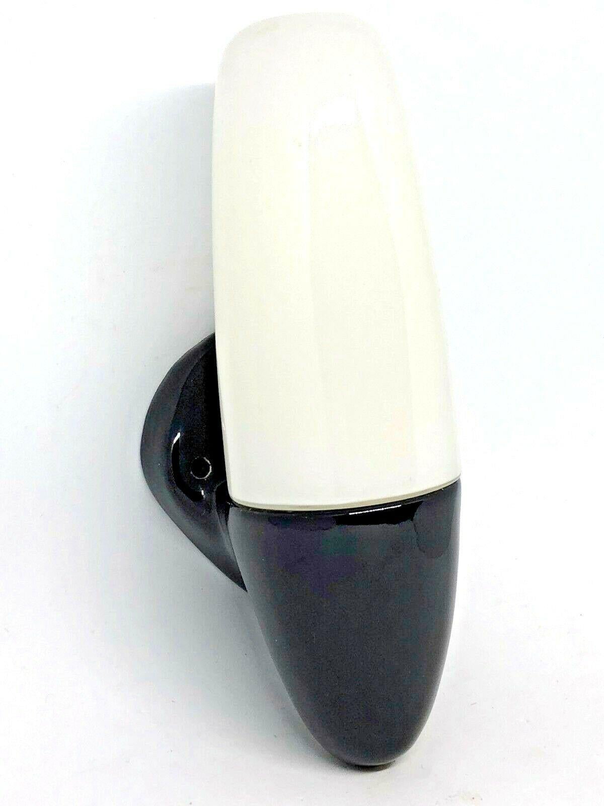 Bauhaus Wagenfeld Black and White Wall Sconce, Germany, 1950s For Sale 8