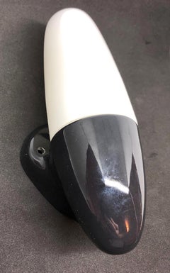 Bauhaus Wagenfeld Black and White Wall Sconce, Germany, 1950s