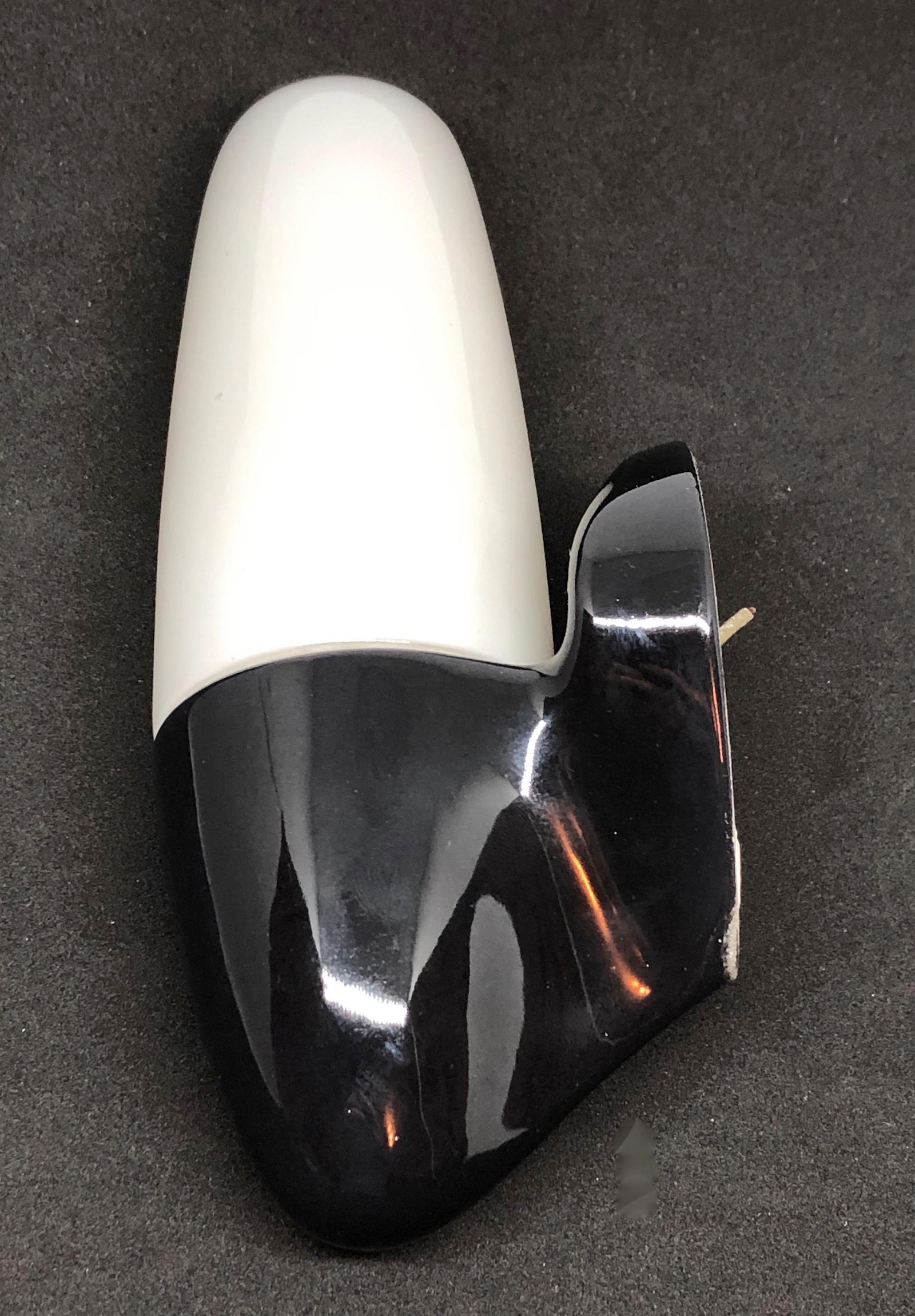 Mid-Century Modern Bauhaus Wagenfeld Black and White Wall Sconce, Germany, 1950s For Sale