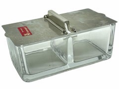 Bauhaus Wagenfeld WMF Marmelade Honey Jelly Menage Glass Stainless Steel