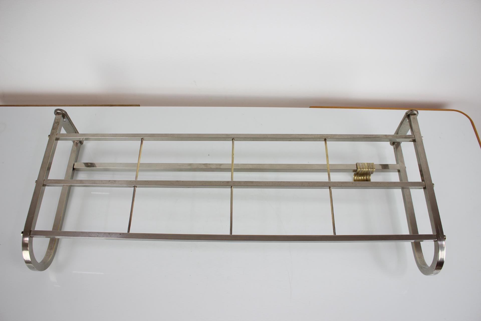 Chrome Bauhaus Wall Coat Hanger, 1930s For Sale