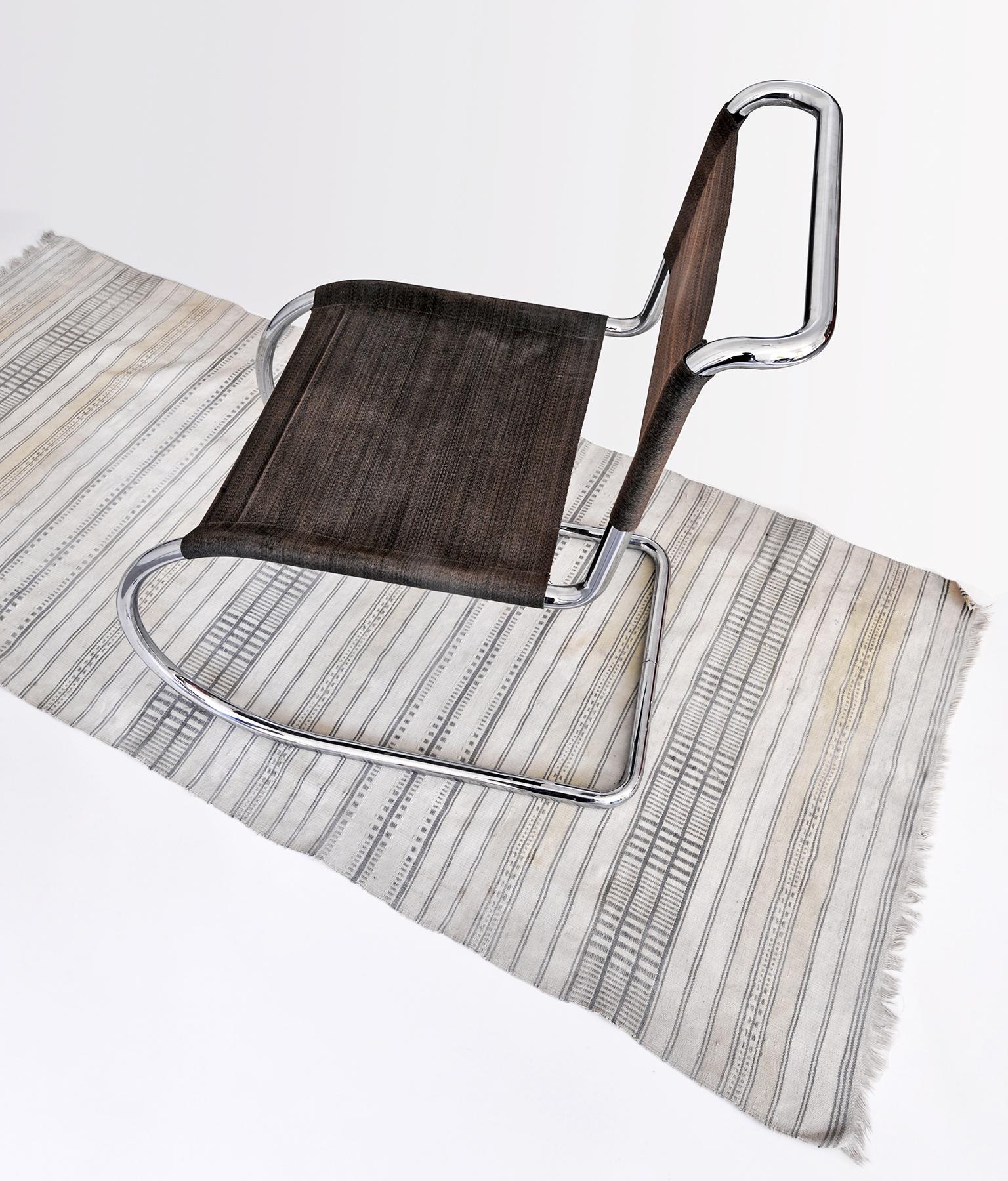 Tedesco Tappeto da parete in cotone Bauhaus, tessuto a mano a onde piatte, Laboratorio di tessitura Bauhaus, 1925 circa in vendita