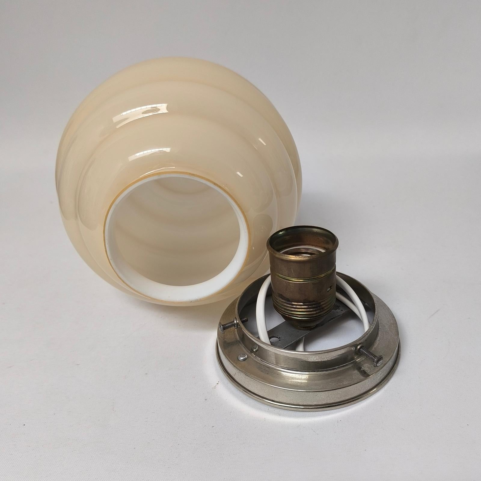Bauhaus Wall Light, Ceiling Light, Chromed Metal and Glass, Germany 1930s 1