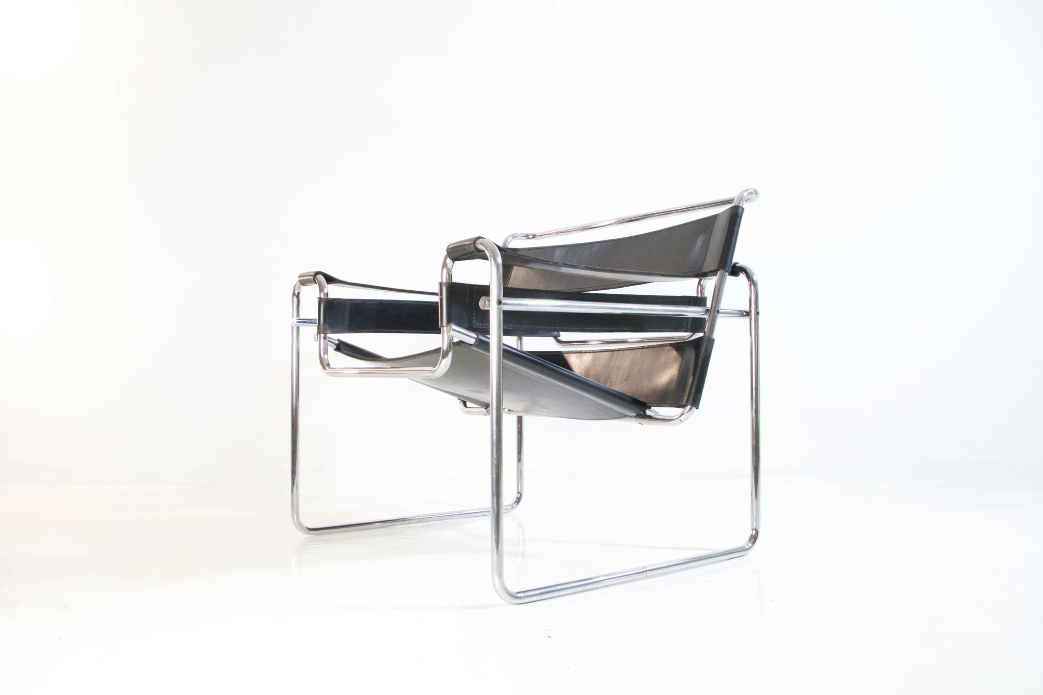Leather Bauhaus Wassily Chair by Marcel Breuer for Knoll International