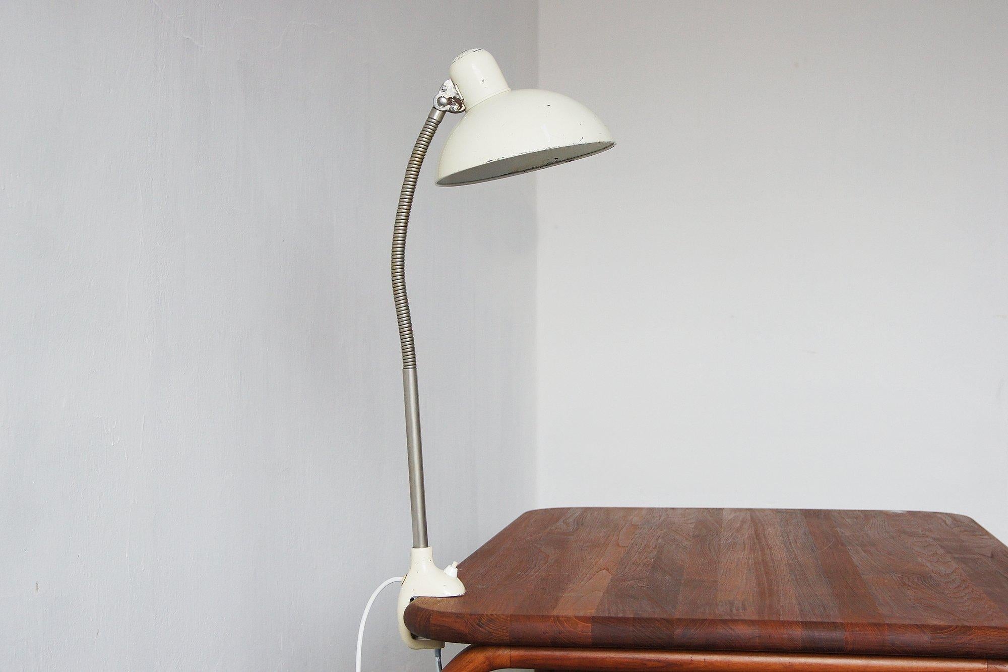 German Bauhaus White Table by Christian Dell for Kaiser Idell / Kaiser Leuchten, 1950s For Sale