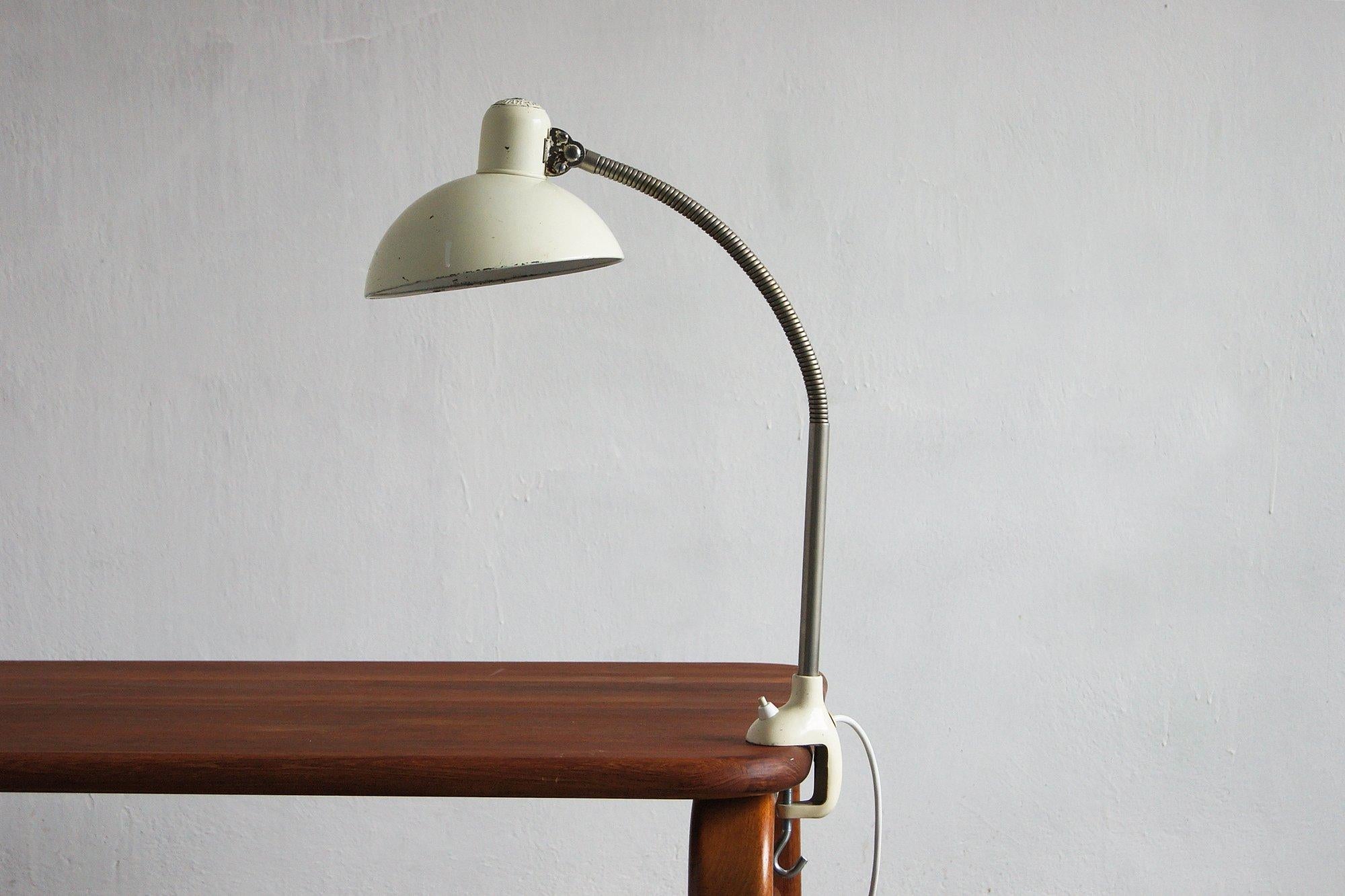 Bauhaus White Table by Christian Dell for Kaiser Idell / Kaiser Leuchten, 1950s For Sale 1