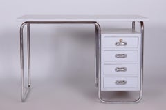 Bauhaus Writing Desk and Chair, Hynek Gottwald, Czechia, 1930s, Lacquered Wood